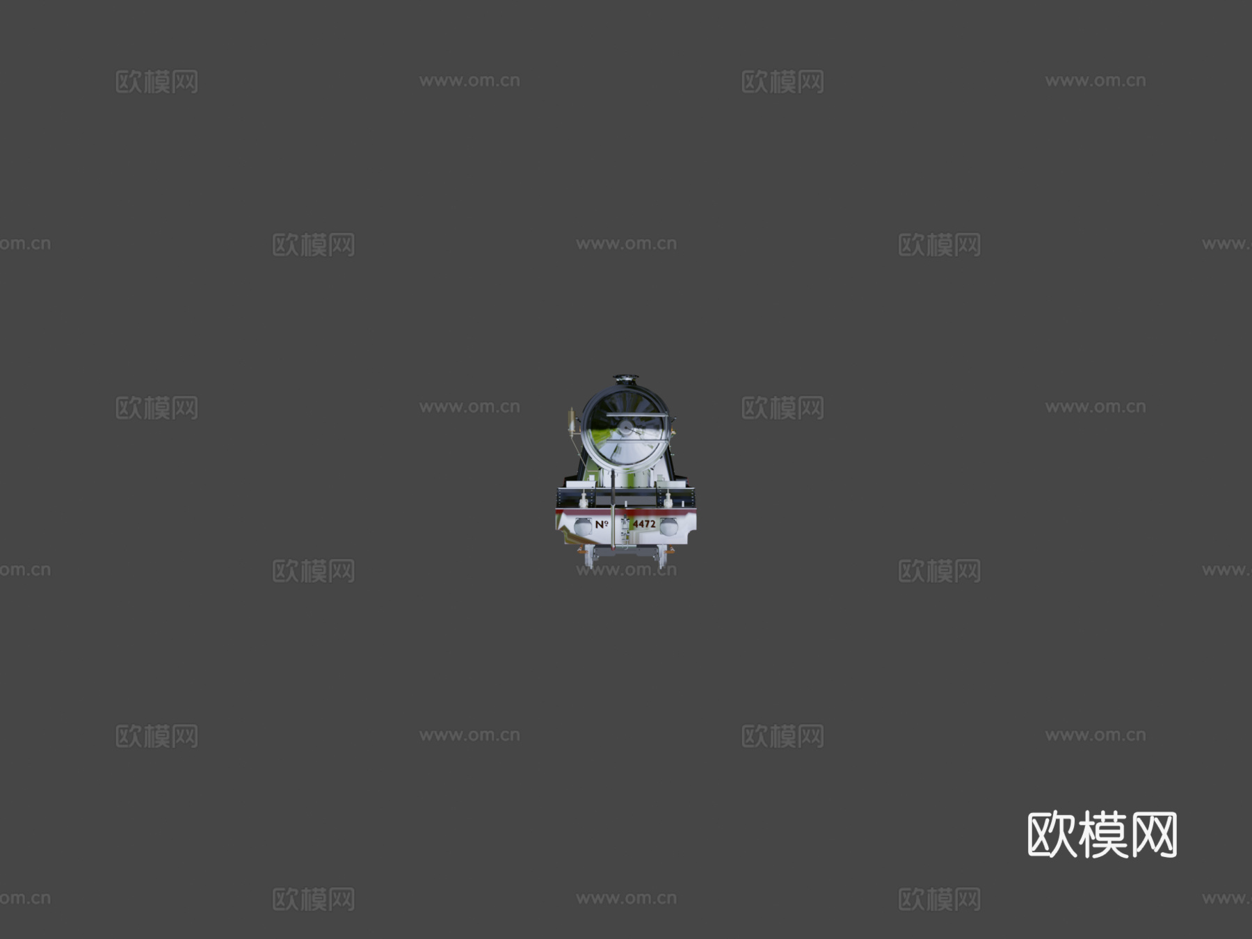 火车-飞翔的苏格兰人双煤水车3d模型下载（渲染图5）