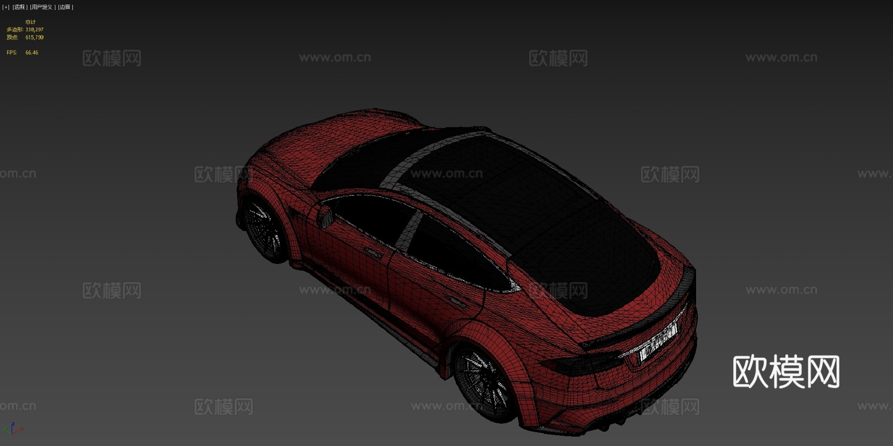 特斯拉Model P100D3d模型下载（渲染图4）