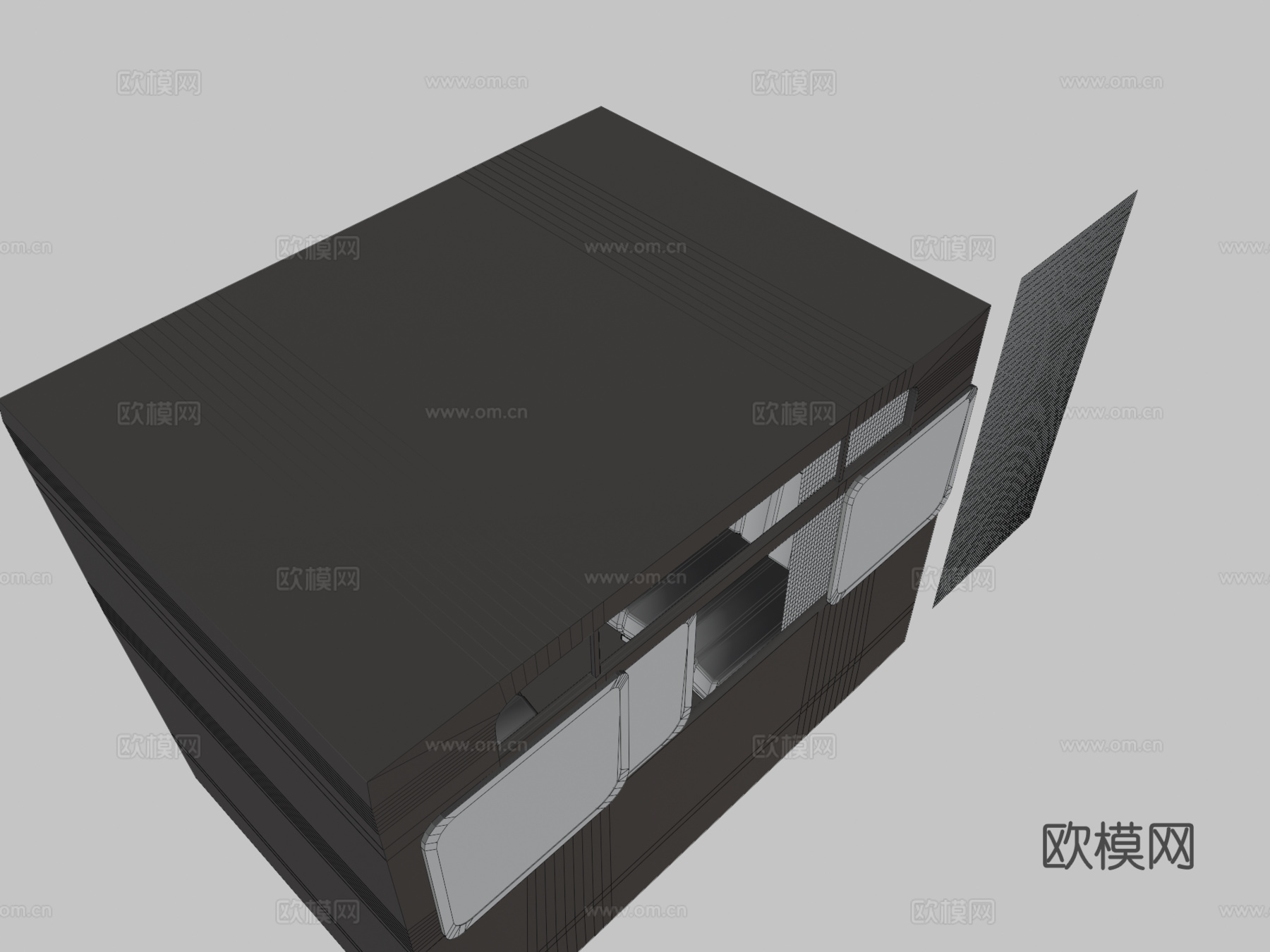 简易火车车厢3d模型下载（渲染图3）