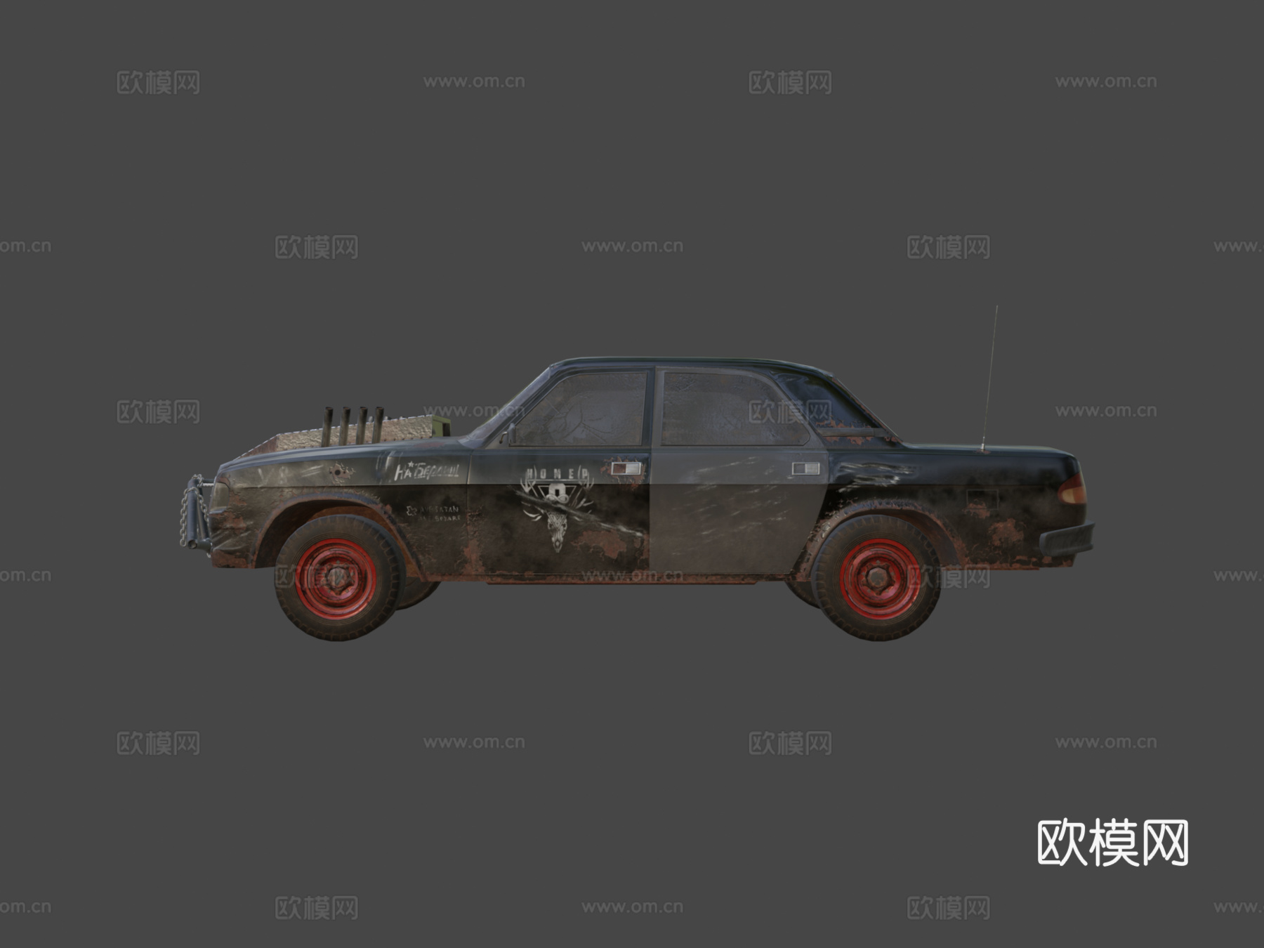 后苏联死亡汽车3d模型下载（渲染图6）