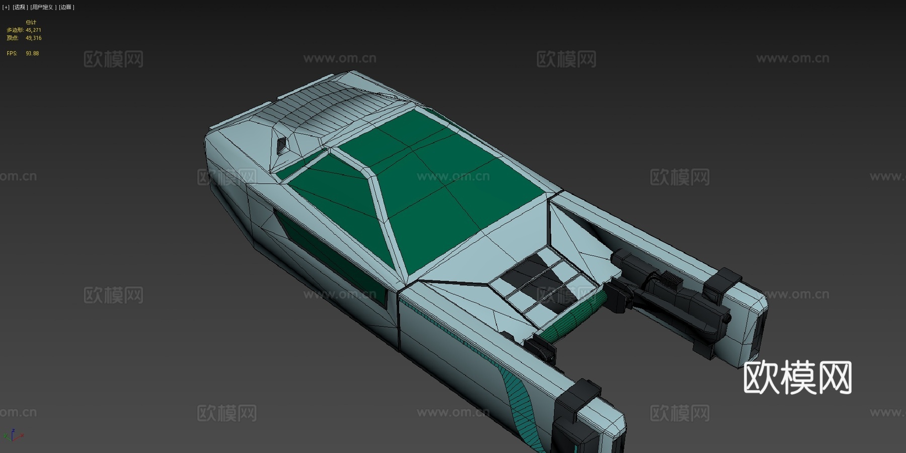 银翼杀手汽车3d模型下载（渲染图4）