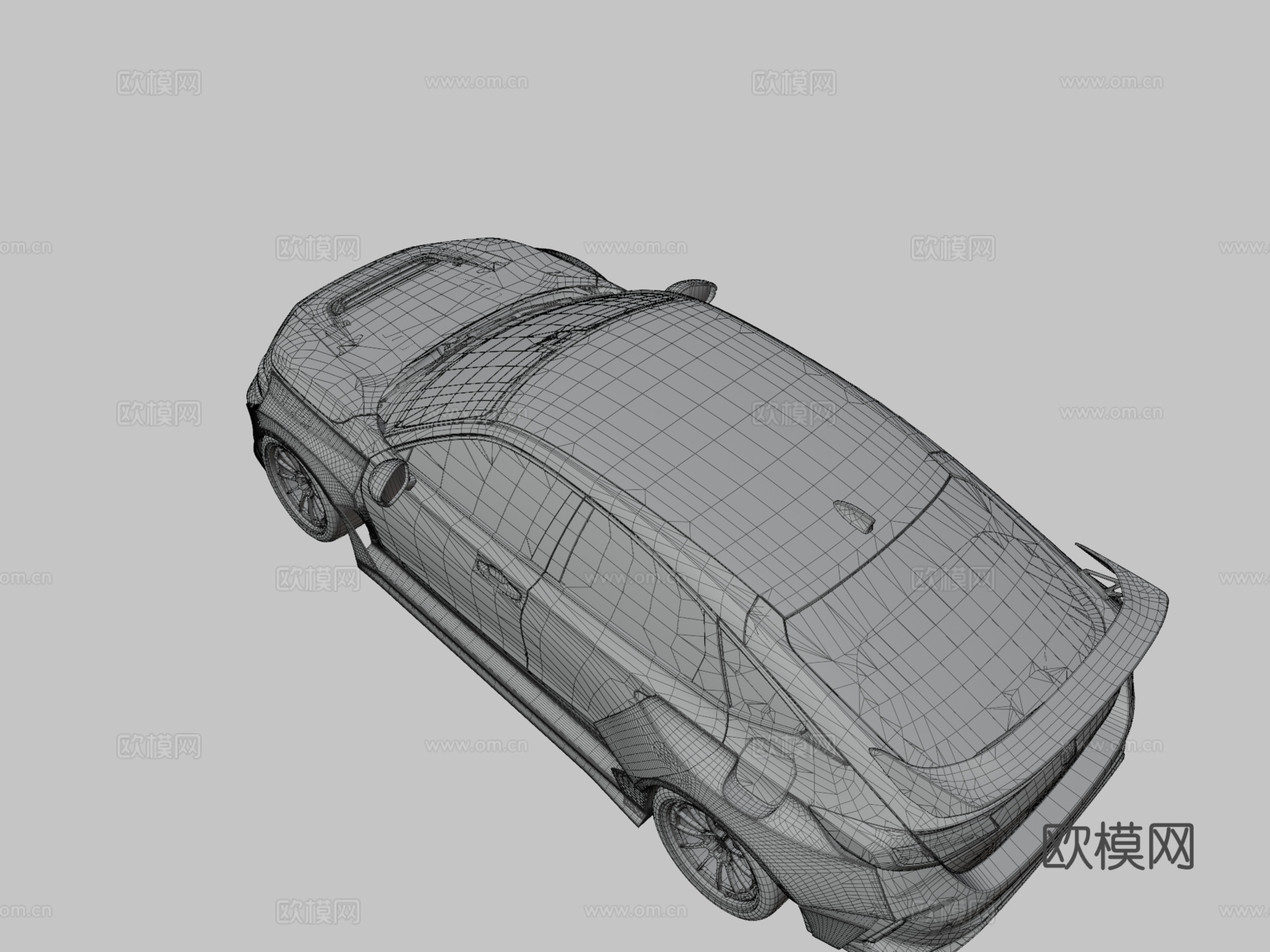 本田思域Type R FL5定制版3d模型下载（渲染图3）