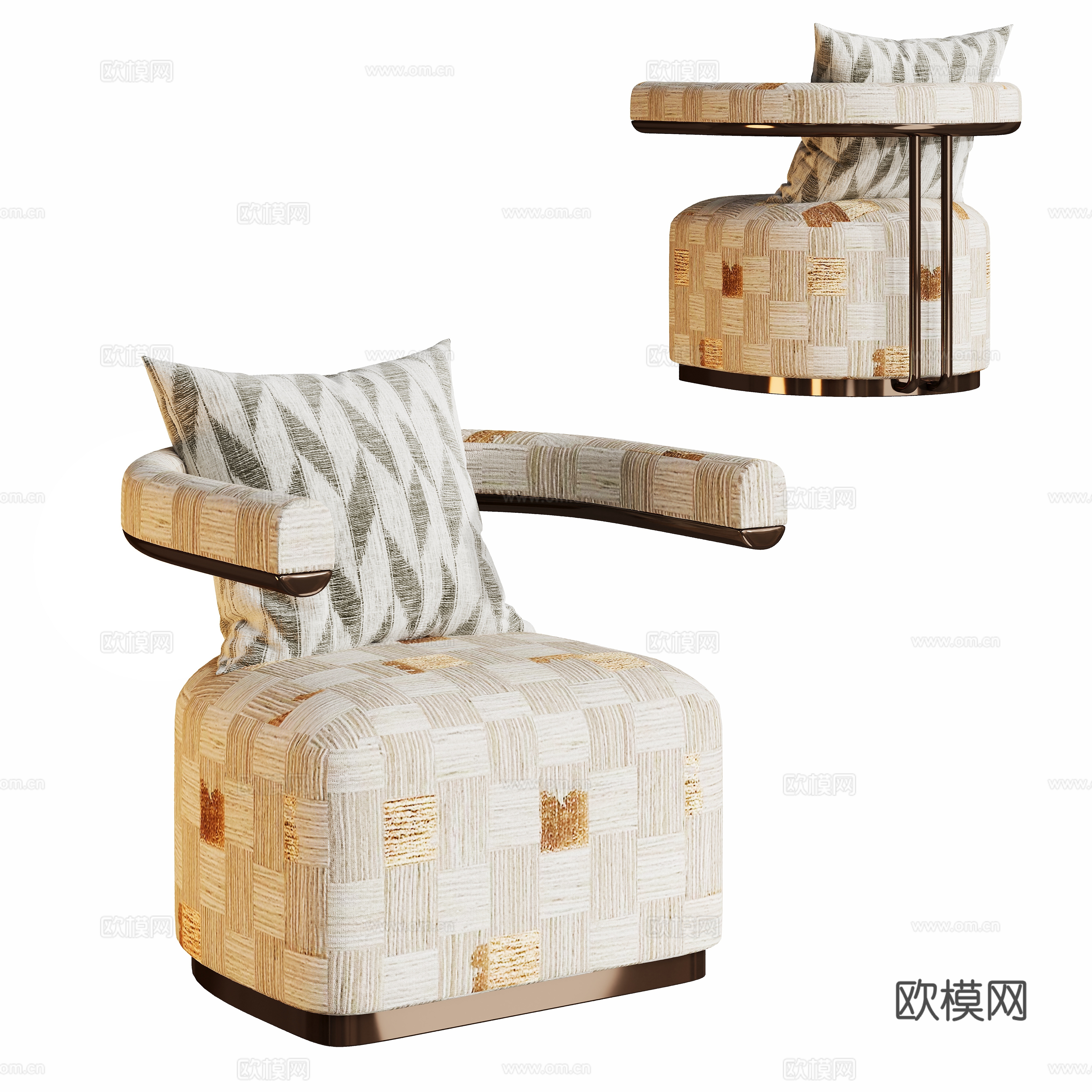 现代休闲沙发椅3d模型