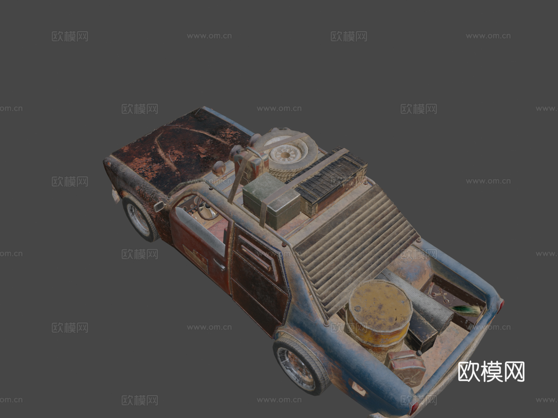 后启示录旧车3d模型下载（渲染图7）