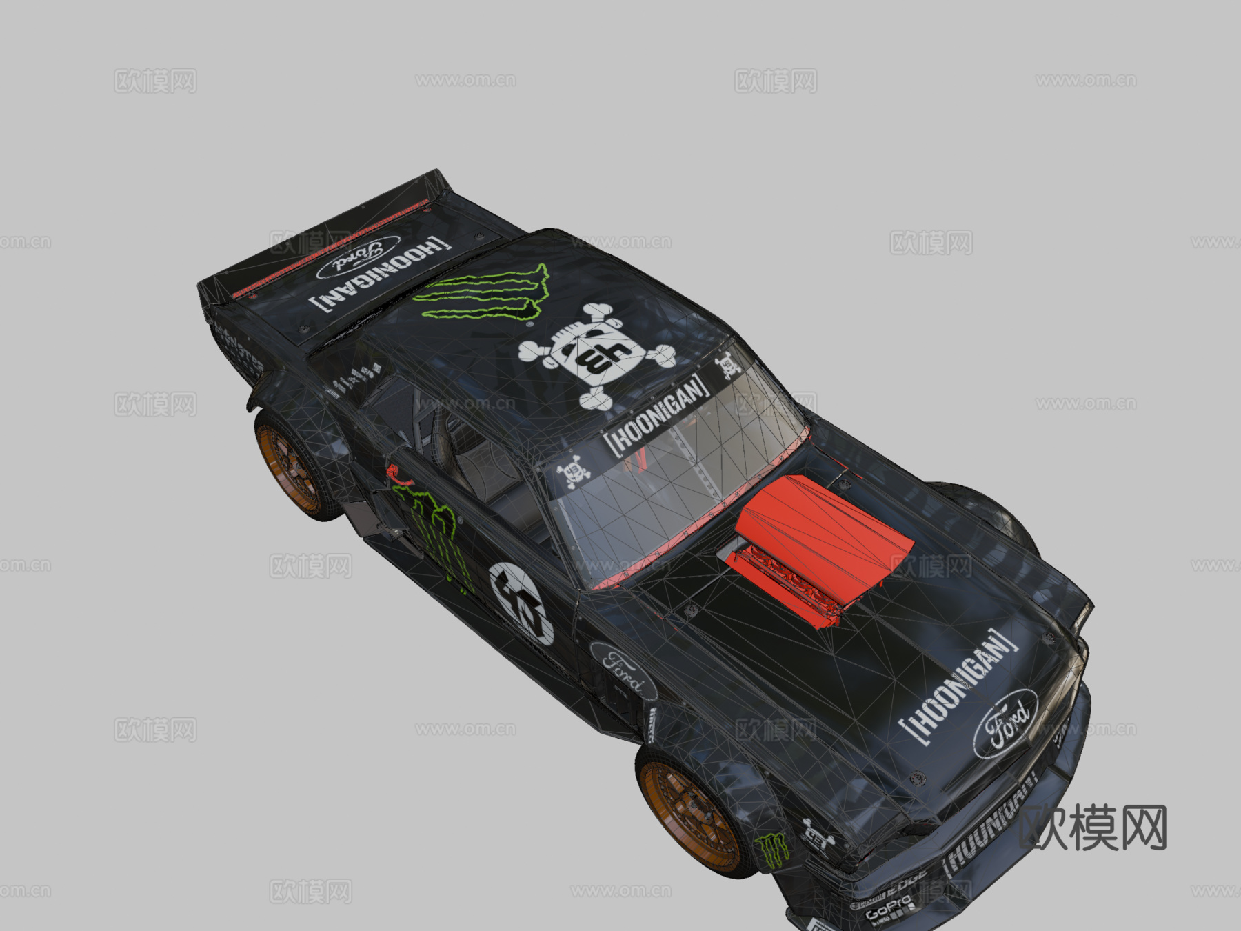 年福特野马Hoonicorn RTR肯·布洛克版3d模型下载（渲染图2）