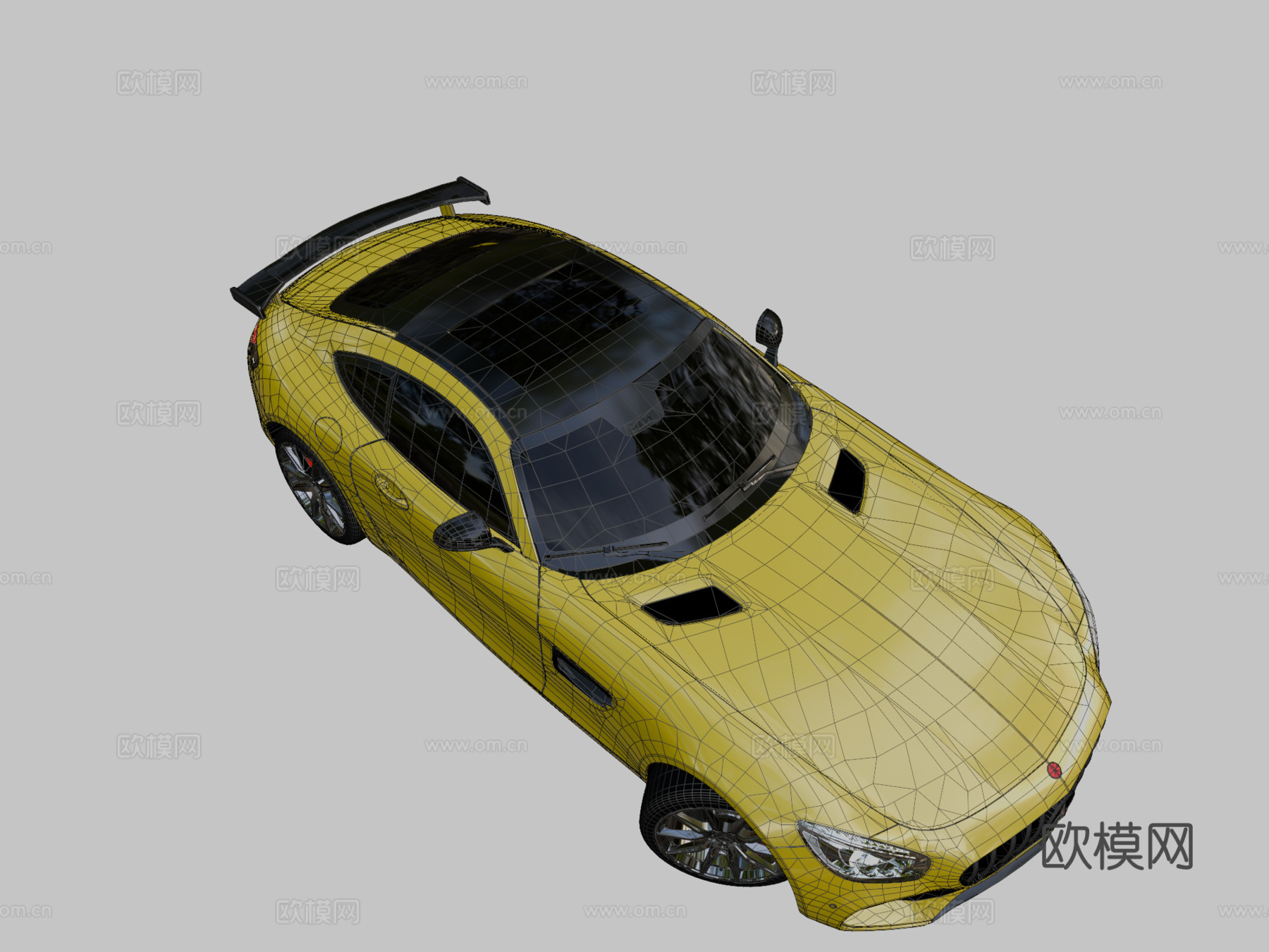 克里夫的梅赛德斯V8双涡轮3d模型下载（渲染图2）