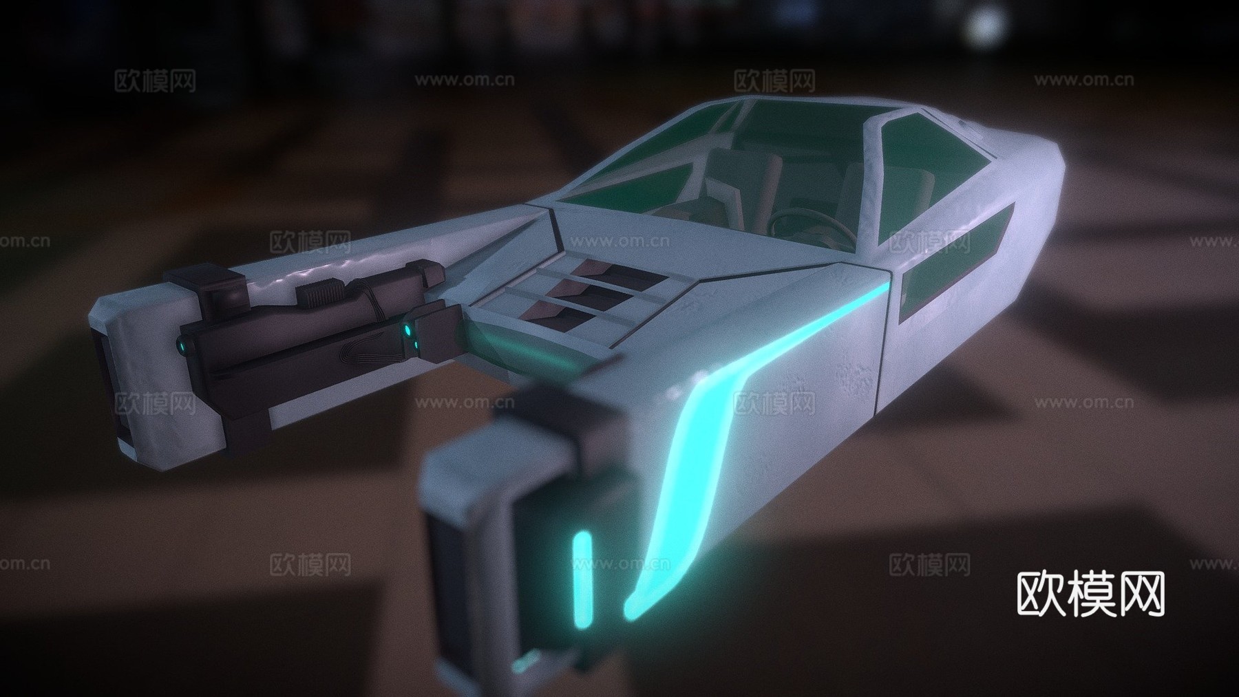 银翼杀手汽车3d模型下载（渲染图1）