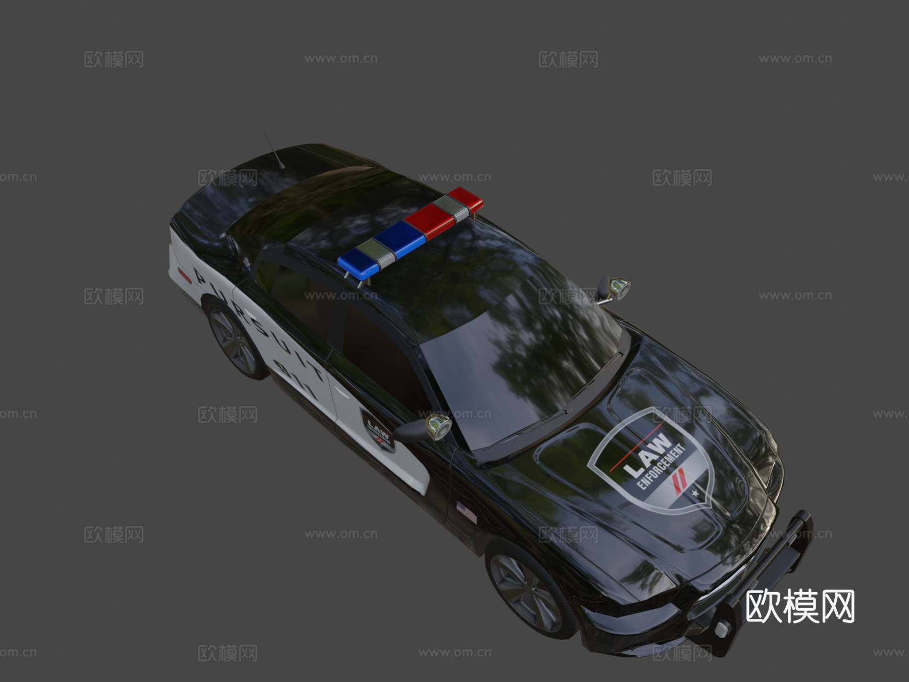 警车3d模型下载（渲染图8）