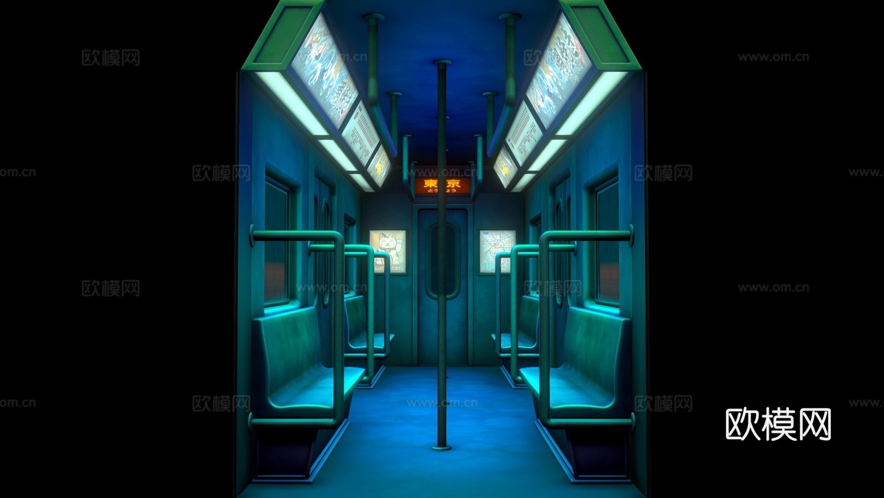 Sketchfab每周-火车-地铁车厢3d模型下载（渲染图1）