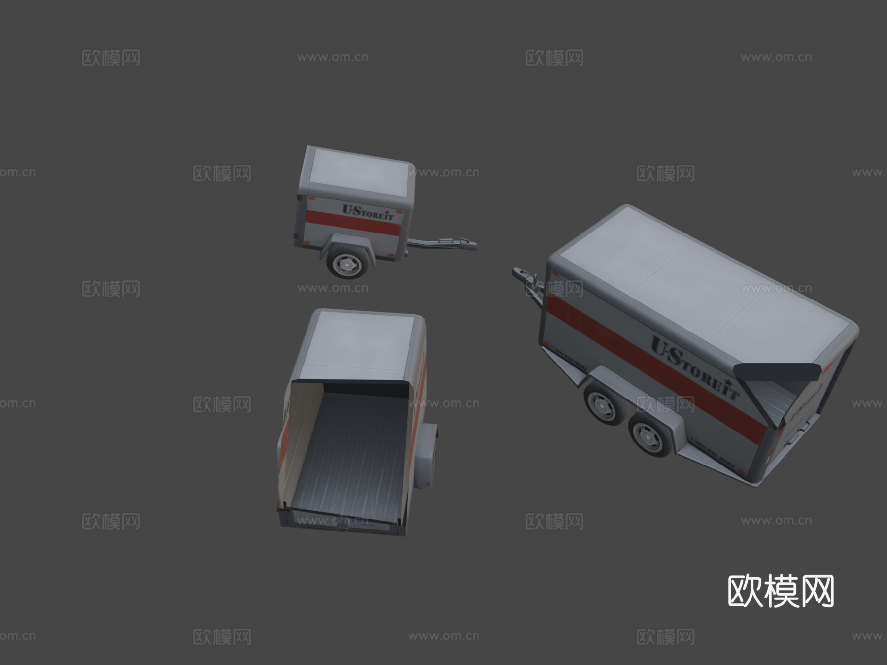 货物拖车3d模型下载（渲染图8）