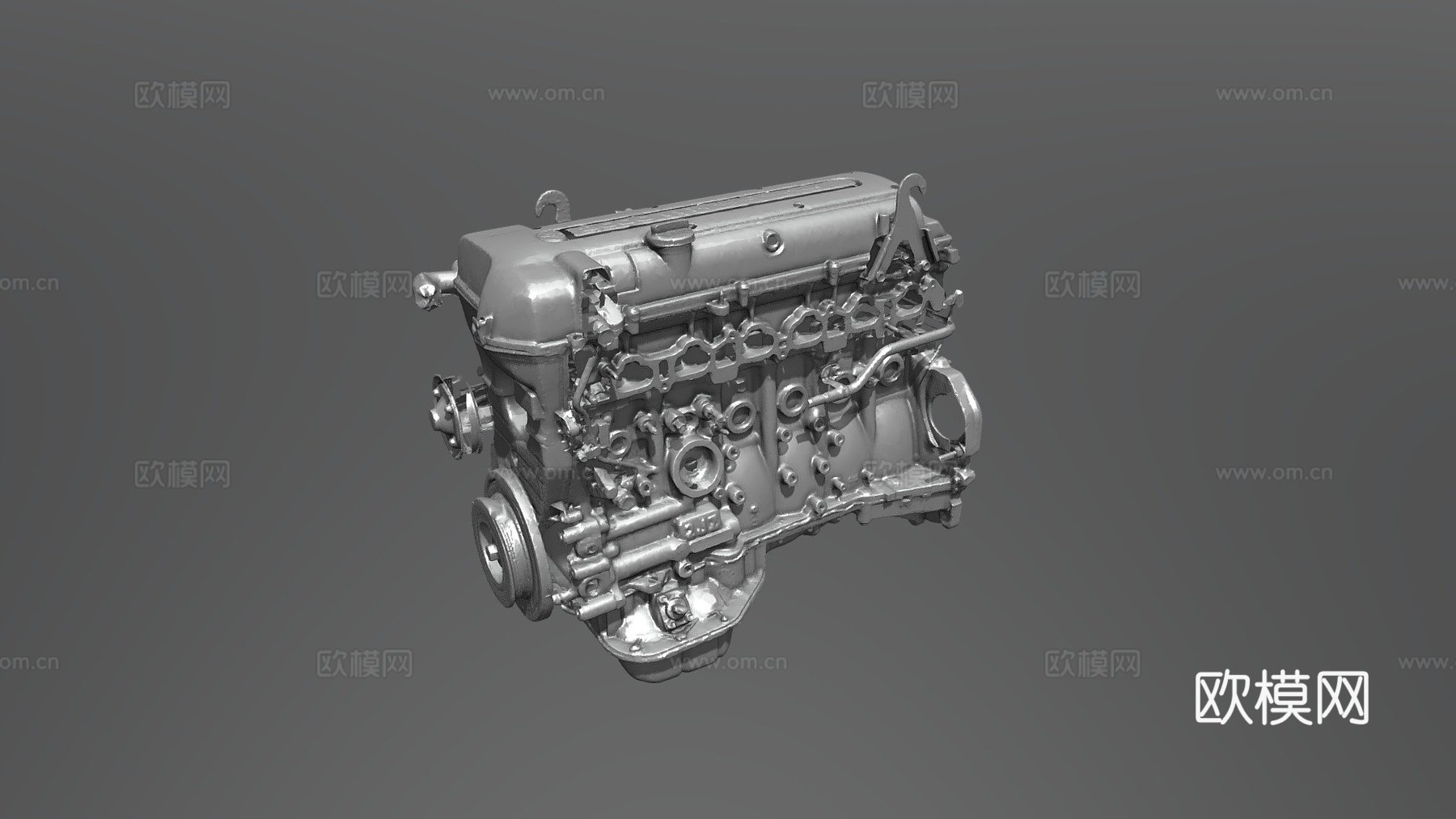 JZ-GE发动机3d模型下载（渲染图1）