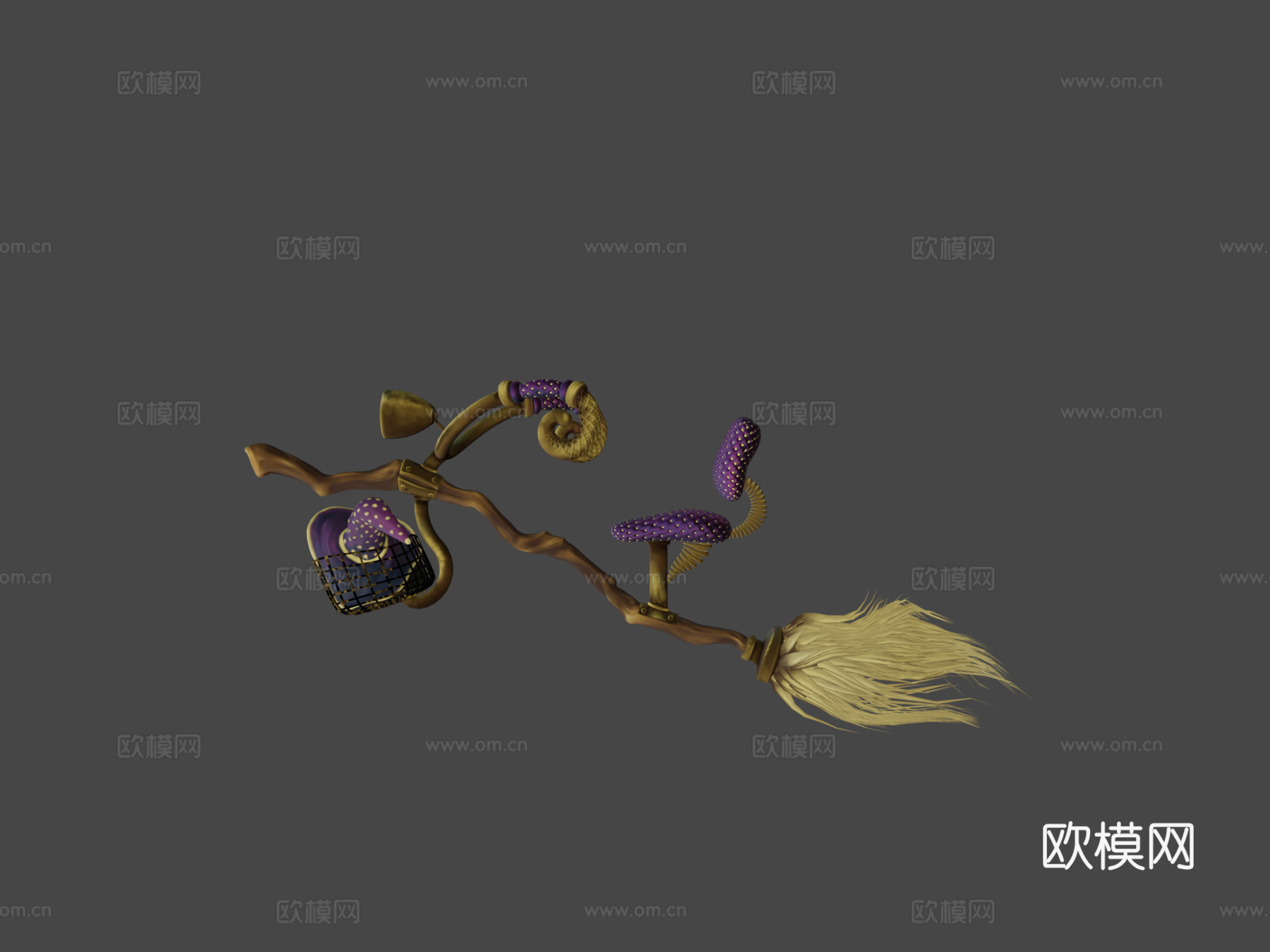 旅行者的扫帚3d模型下载（渲染图6）