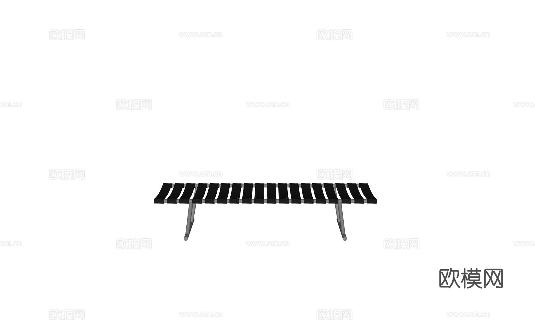 金属长凳床尾凳su模型