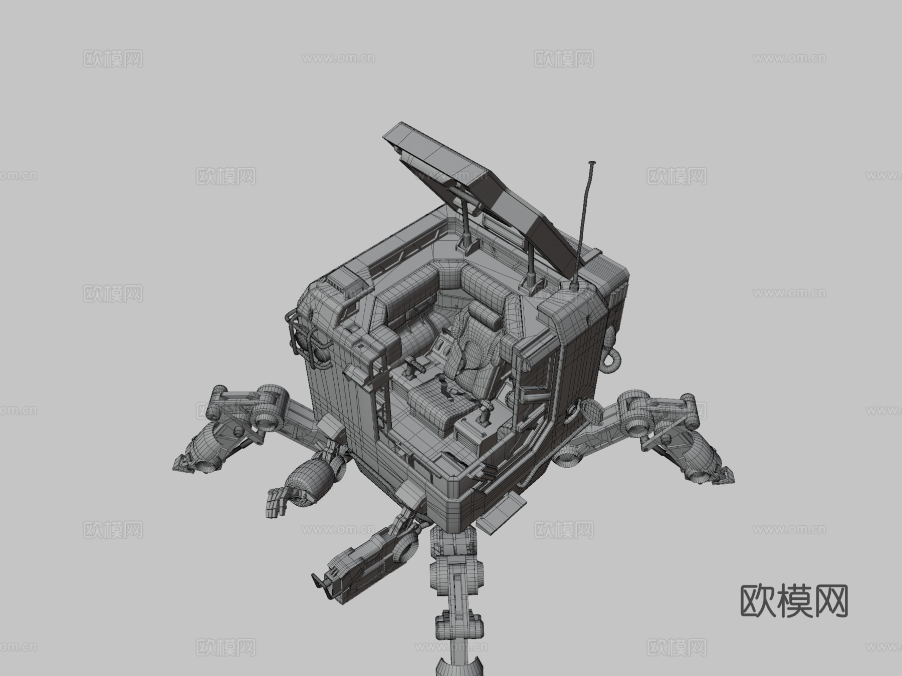 B0X机器人3d模型下载（渲染图3）