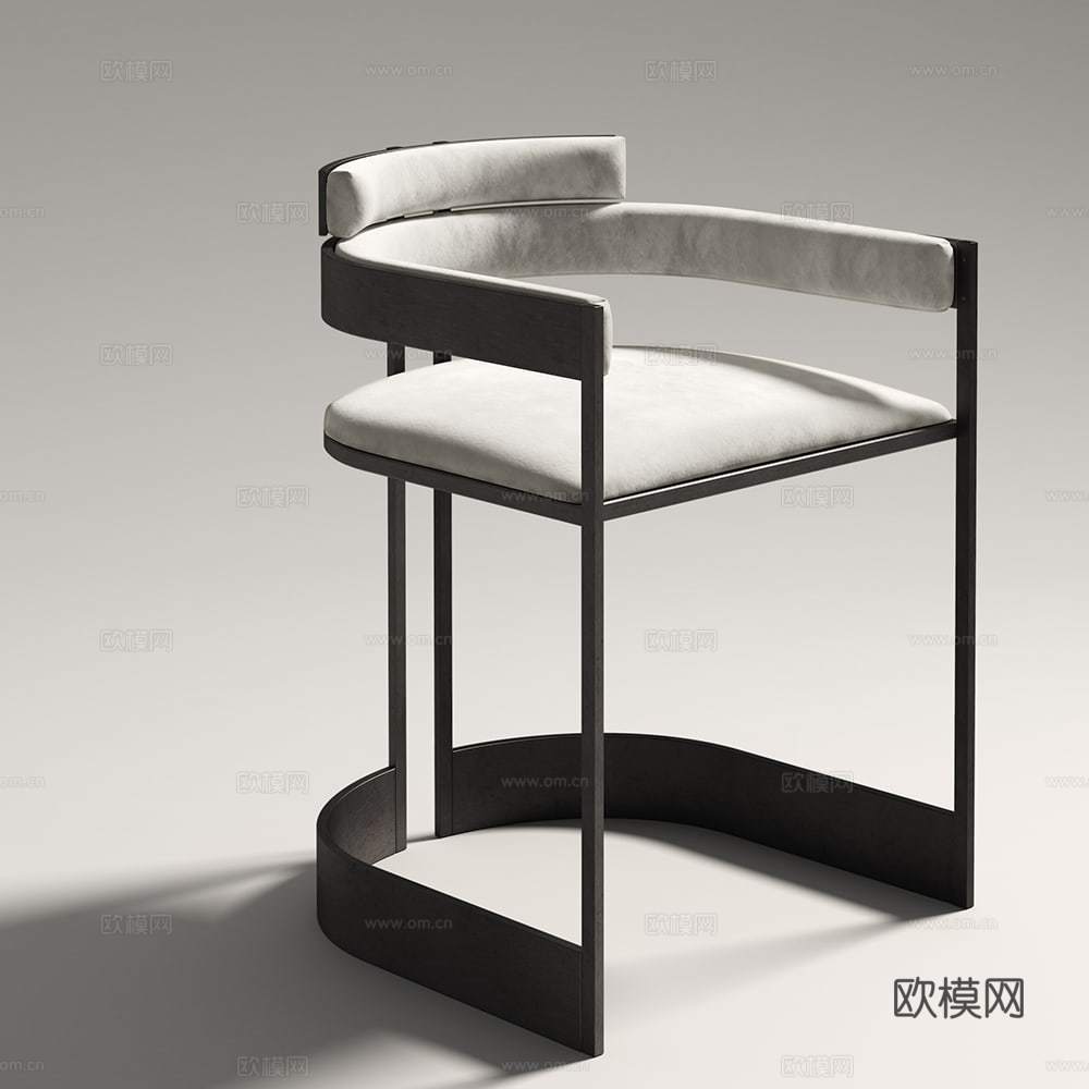 新中式餐椅 单椅 扶手椅 书椅3d模型