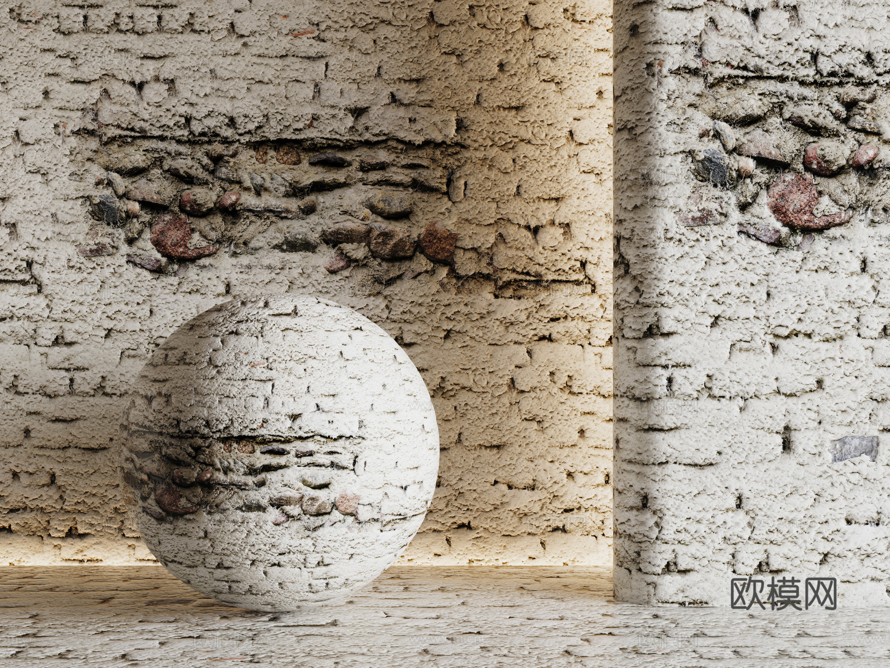 现代砖墙 青石砖墙 脏旧砖墙 仿古砖墙 工业砖墙su模型