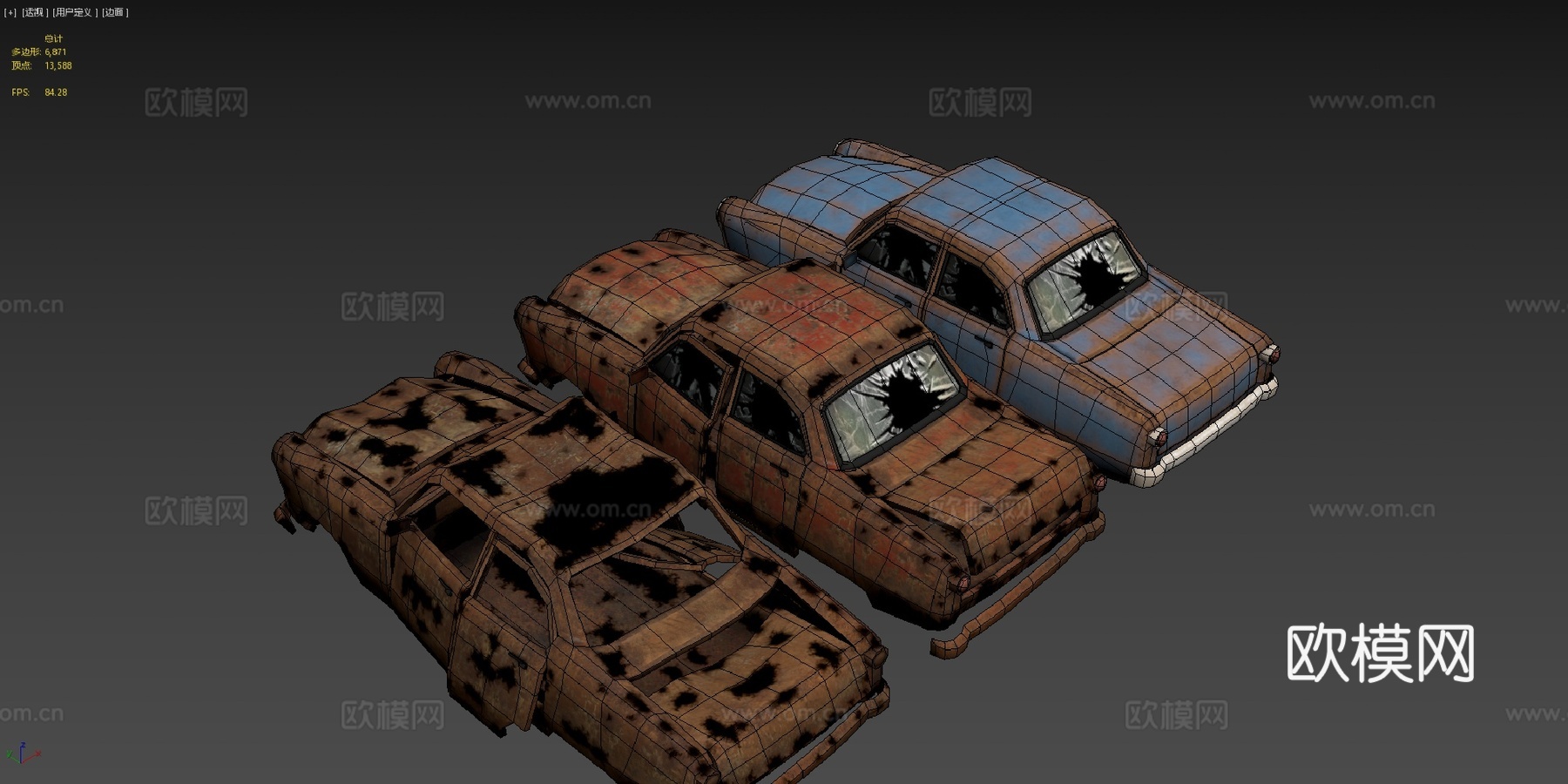 汽车锈蚀测试3d模型下载（渲染图4）