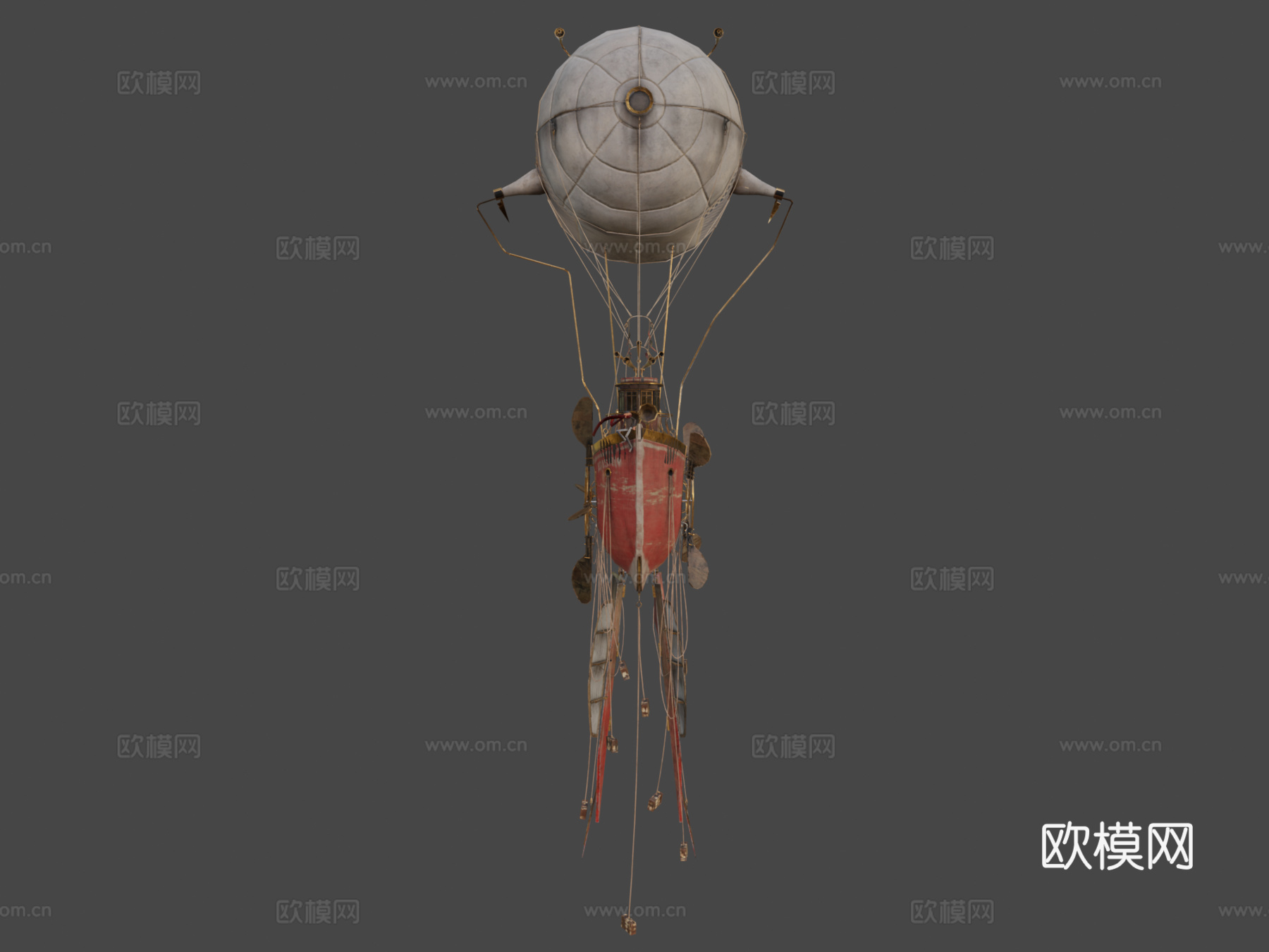 幻想飞艇3d模型下载（渲染图6）