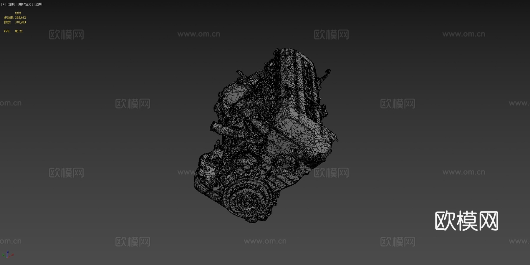JZ-GE发动机3d模型下载（渲染图4）