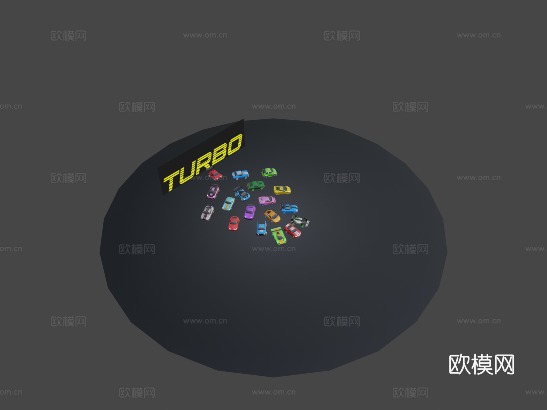 涡轮-卡通赛车3d模型下载（渲染图8）