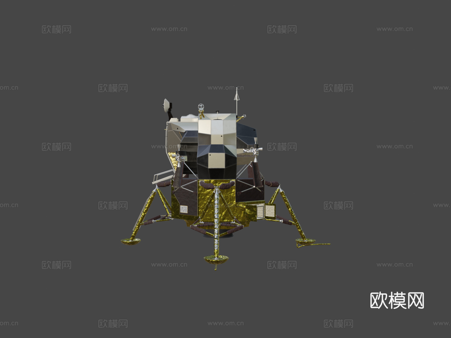 阿波罗11号-登月舱19693d模型下载（渲染图6）