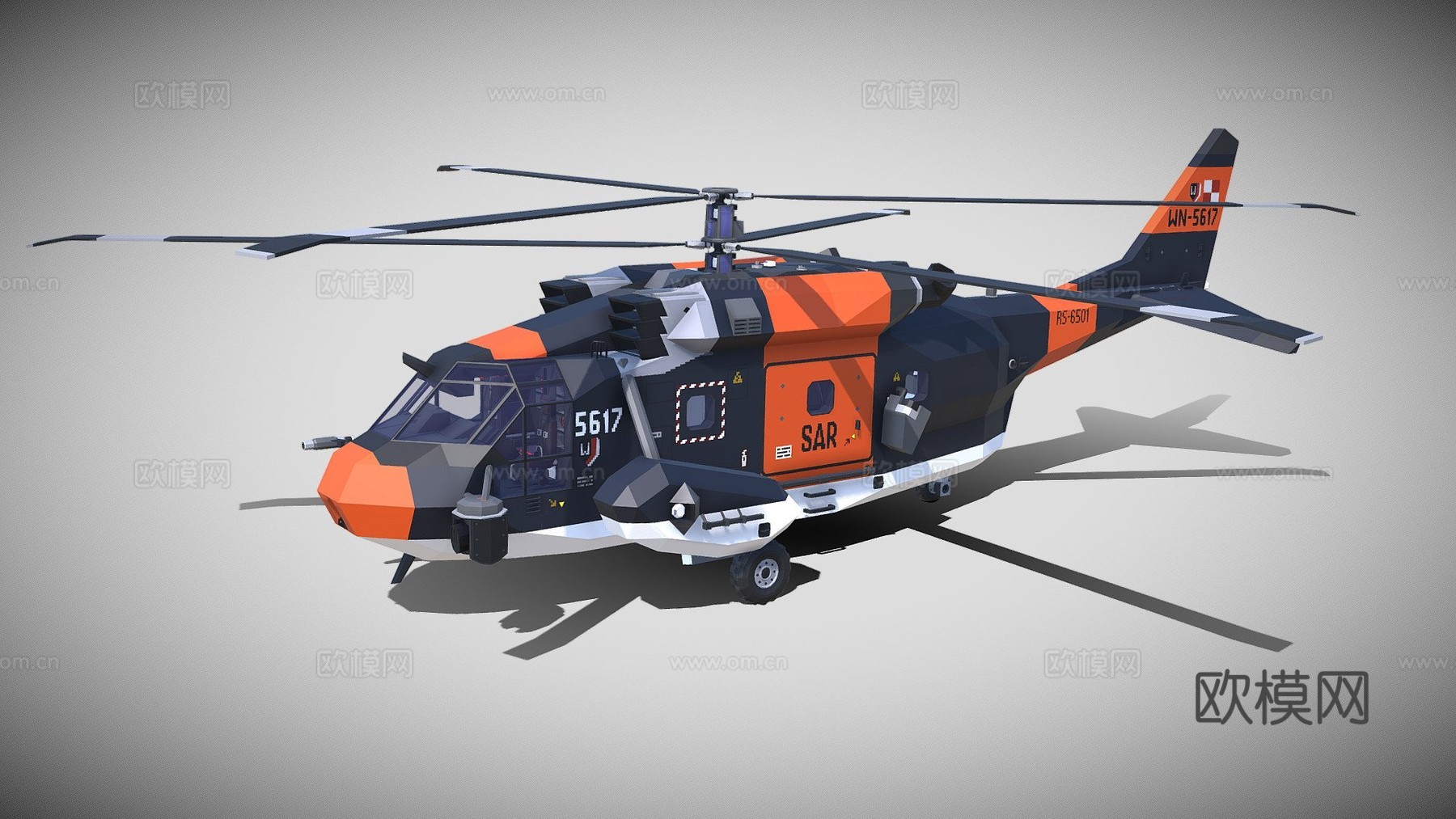 海洋主权号3d模型下载（渲染图1）