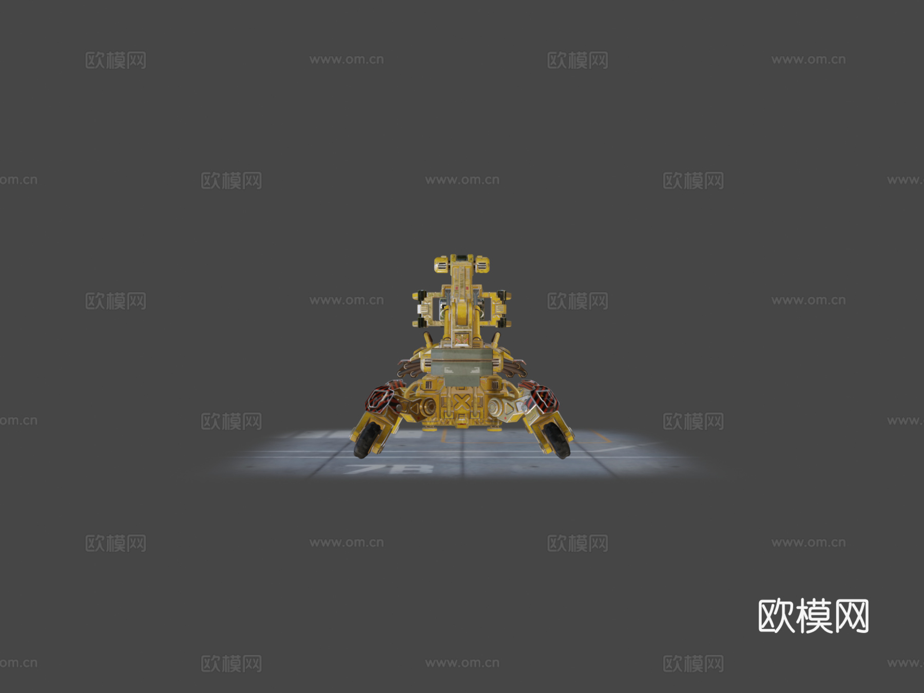 科幻起重机移动蜘蛛3d模型下载（渲染图5）