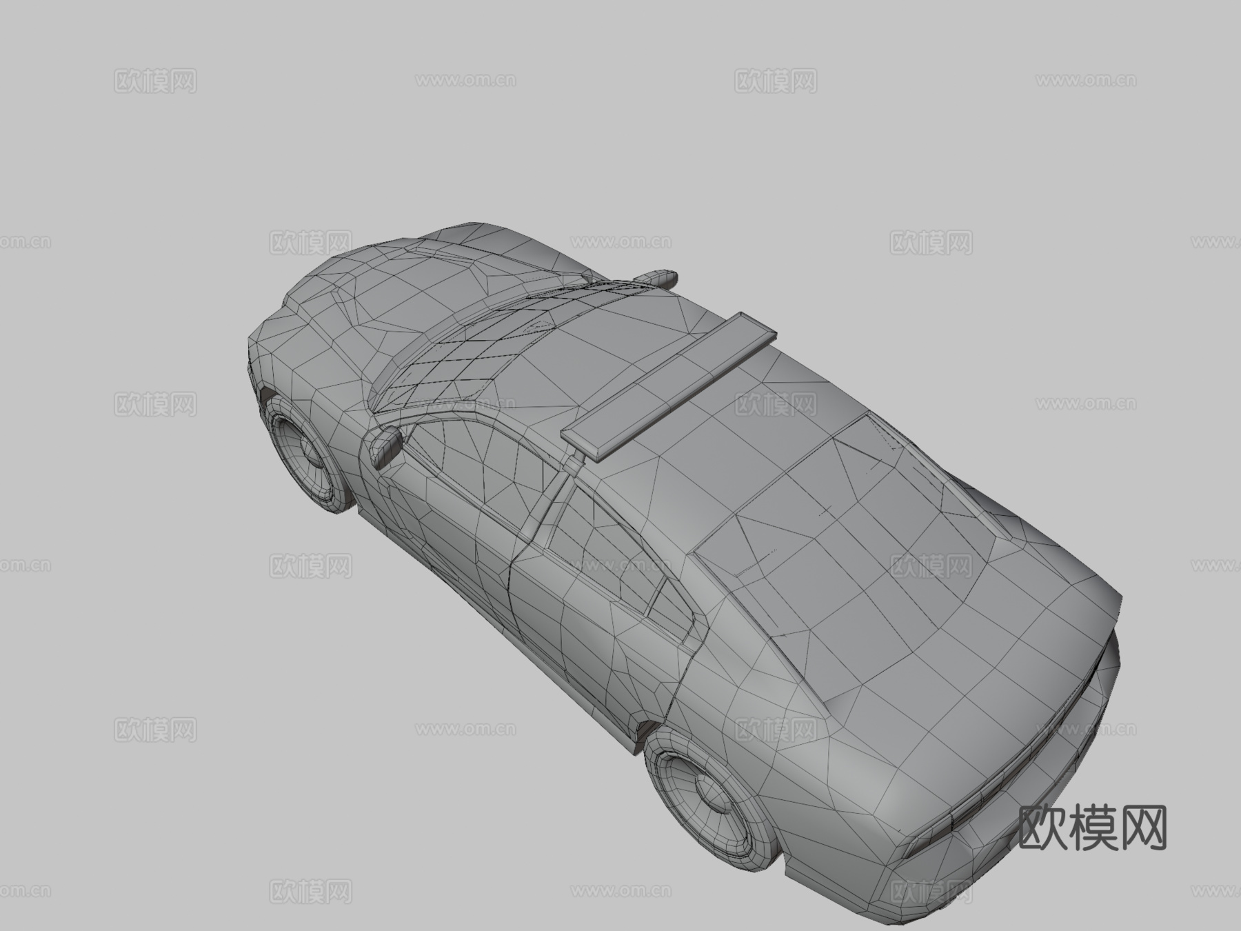警车3d模型下载（渲染图3）