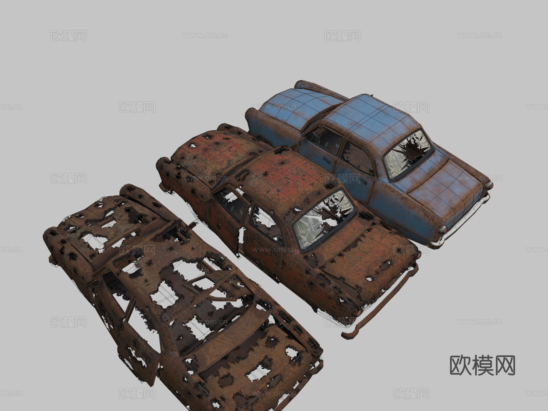 汽车锈蚀测试3d模型下载（渲染图2）