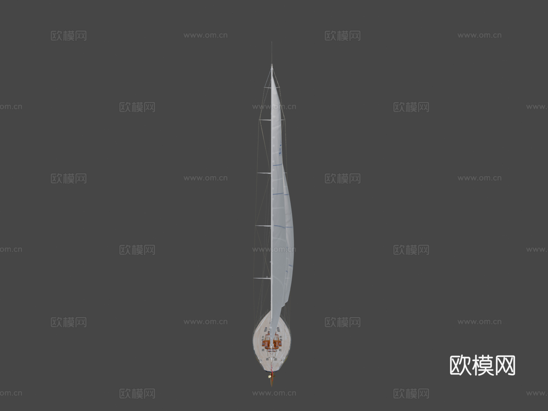 J级游艇奋进号JK43d模型下载（渲染图6）