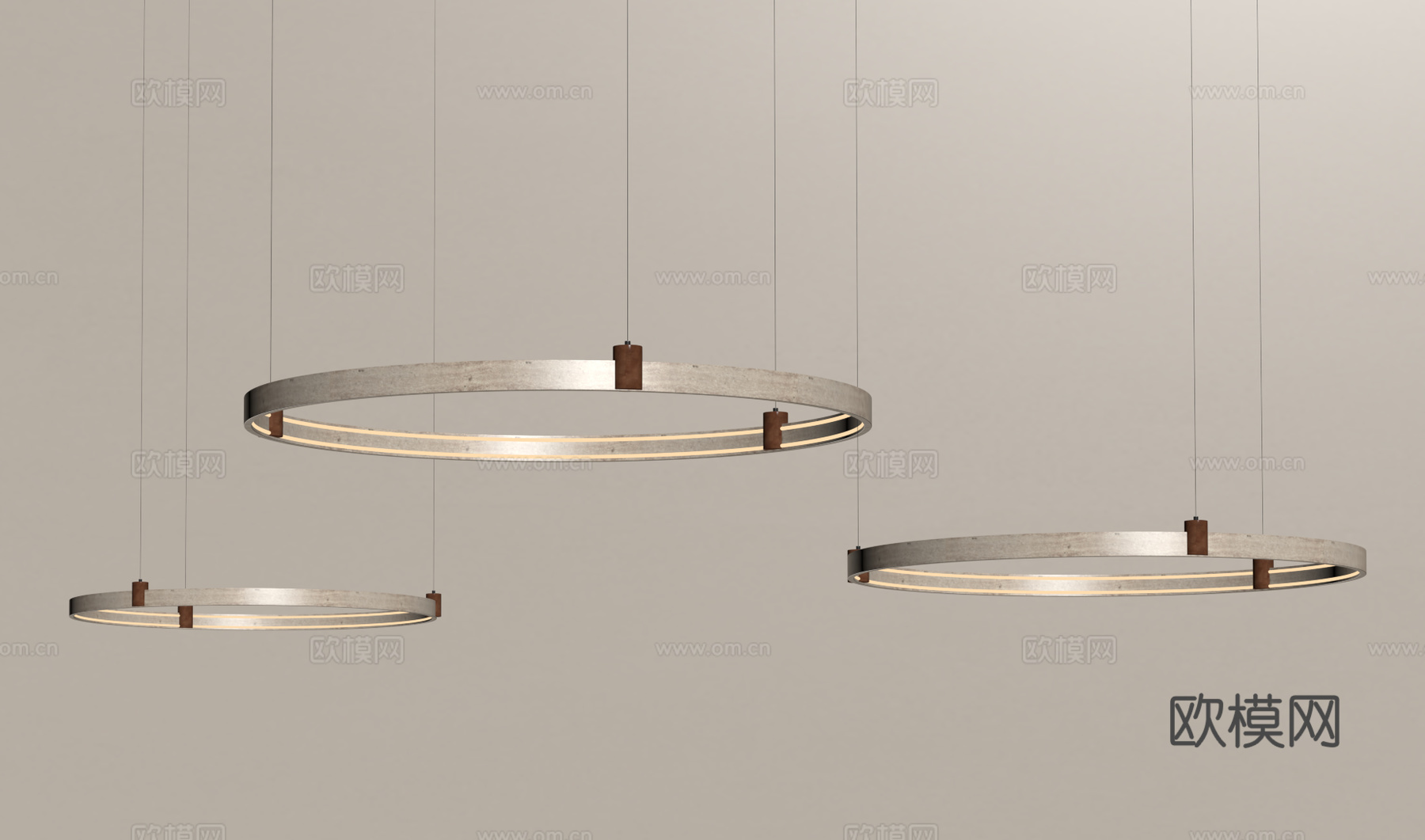 侘寂中古吊灯 客厅吊灯su模型