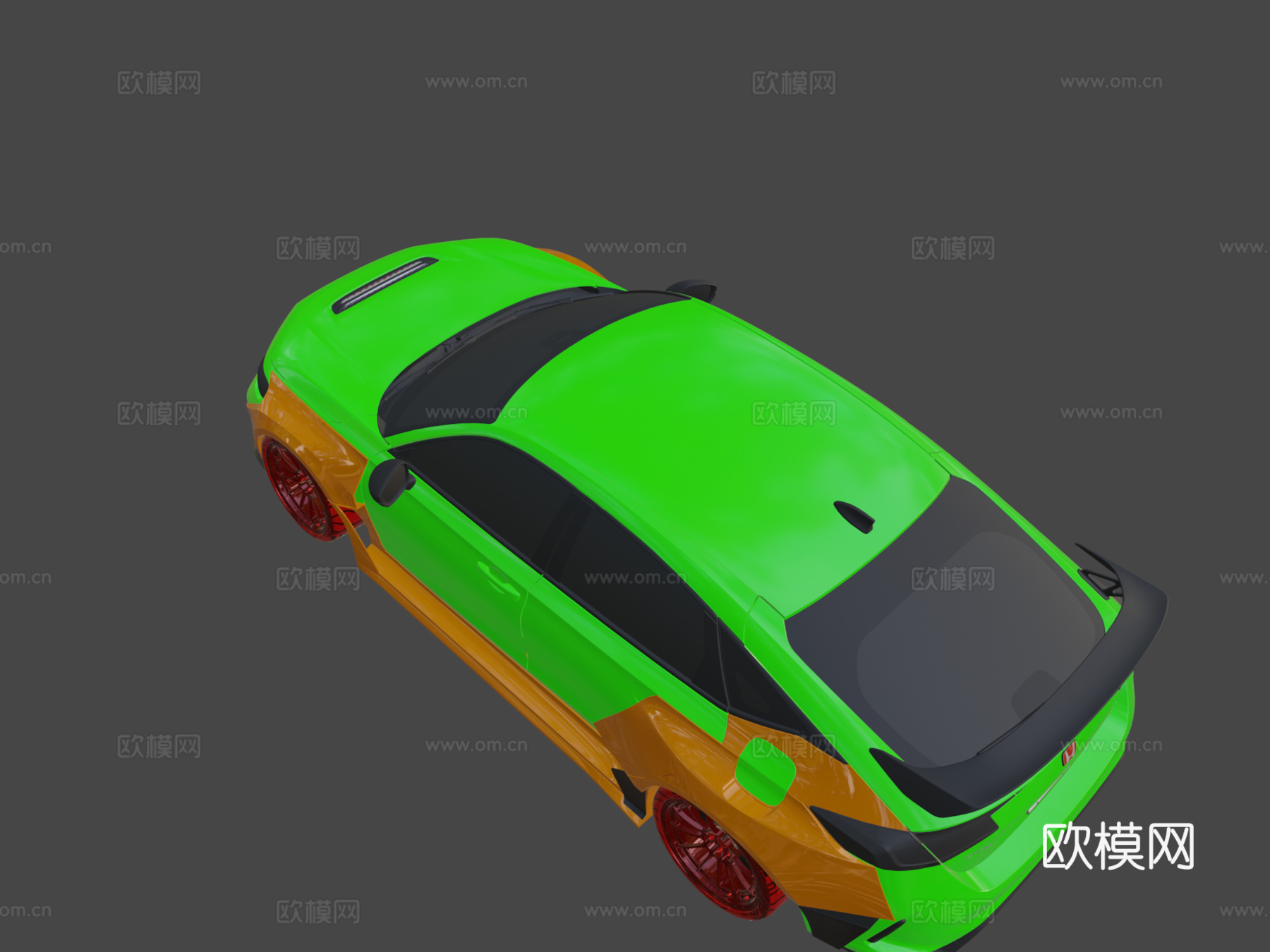 本田思域Type R FL5定制版3d模型下载（渲染图8）