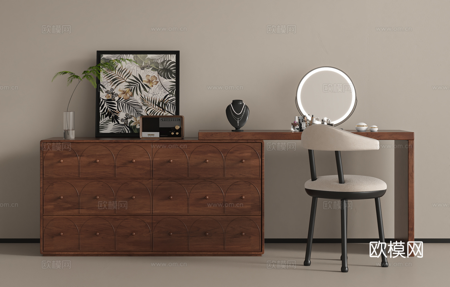 中古梳妆台su模型