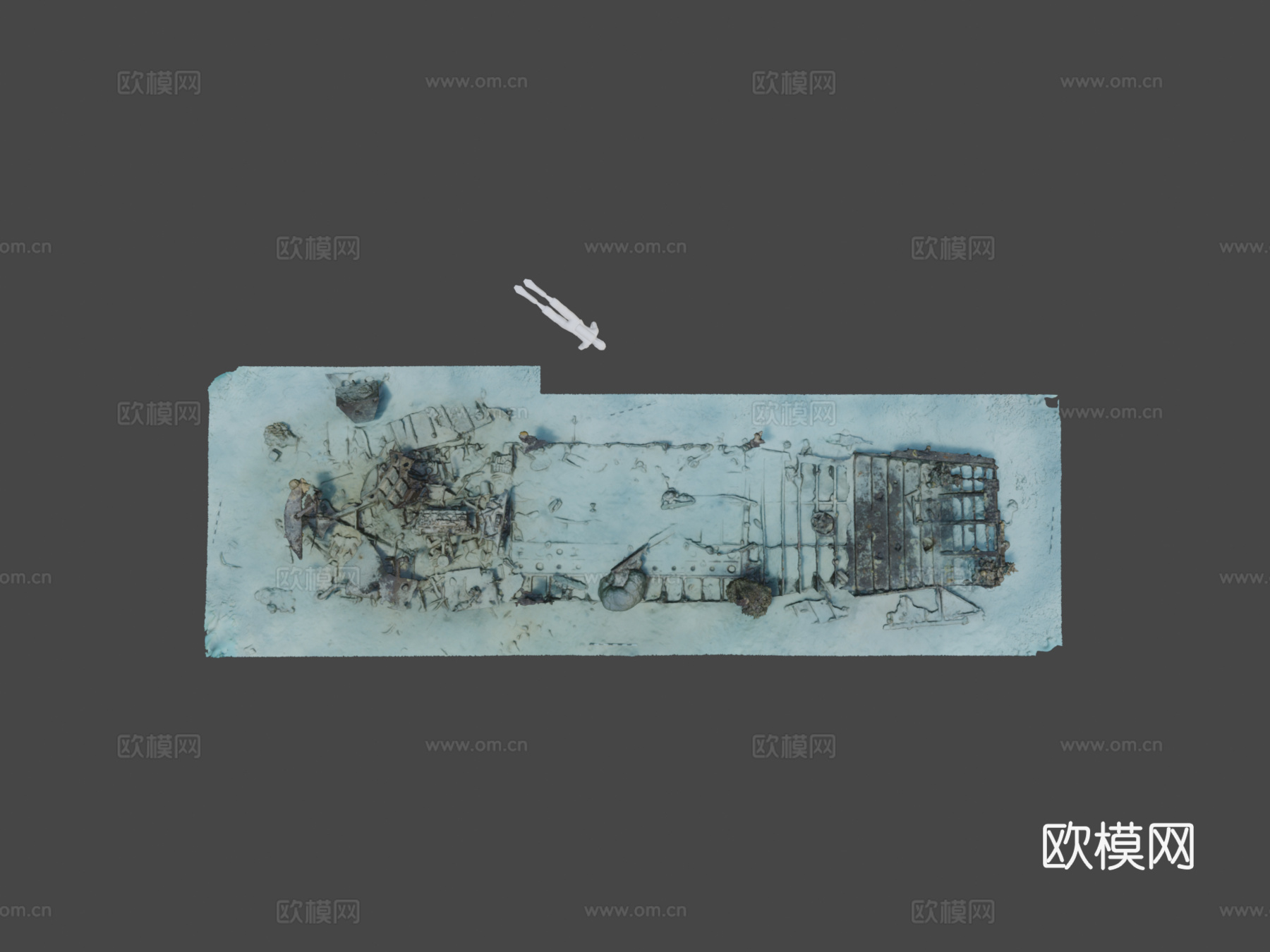 大发登陆艇03（ECU海事研究（J. McKinnon））3d模型下载（渲染图7）