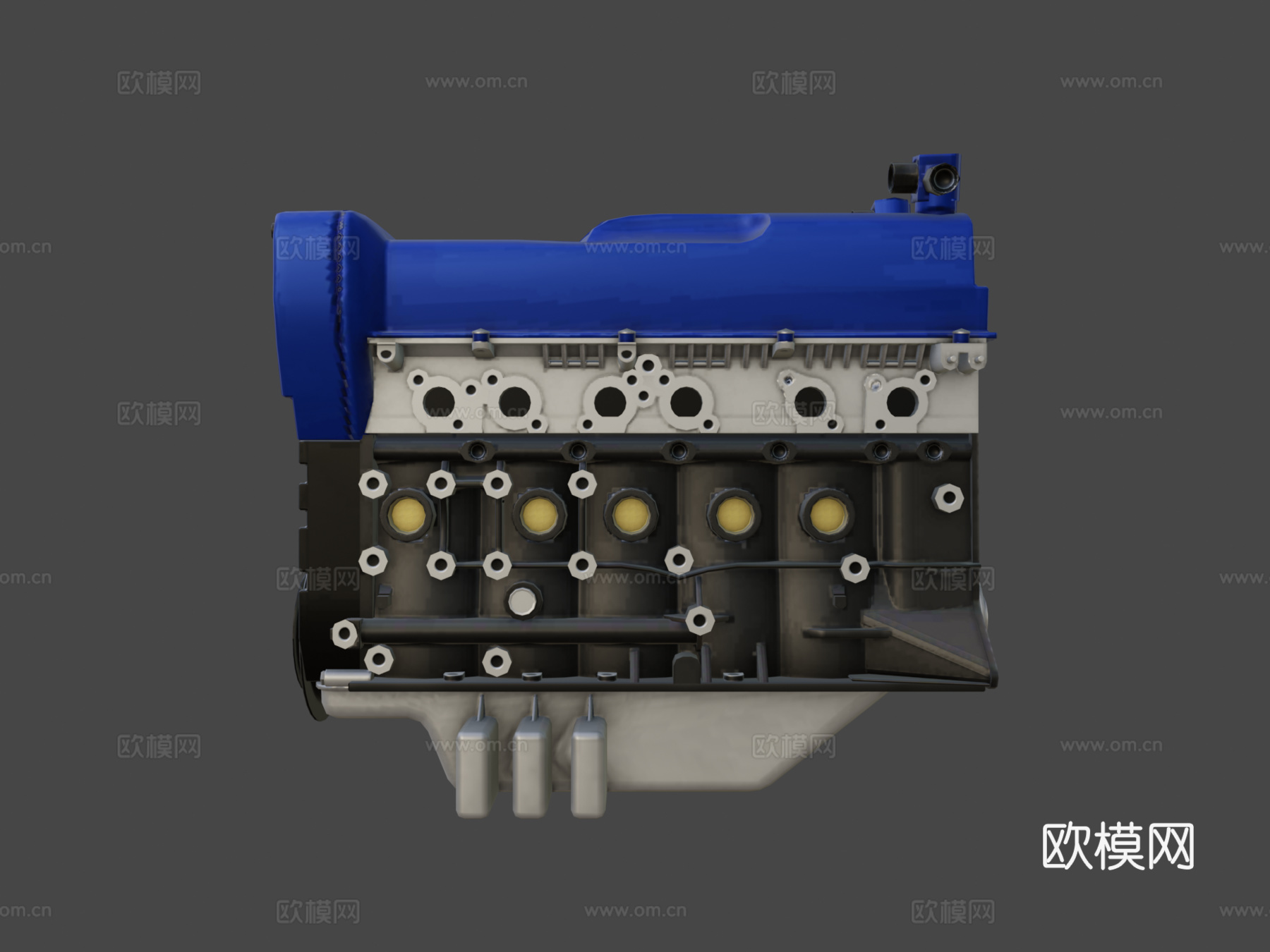 发动机RB26DETT3d模型下载（渲染图7）