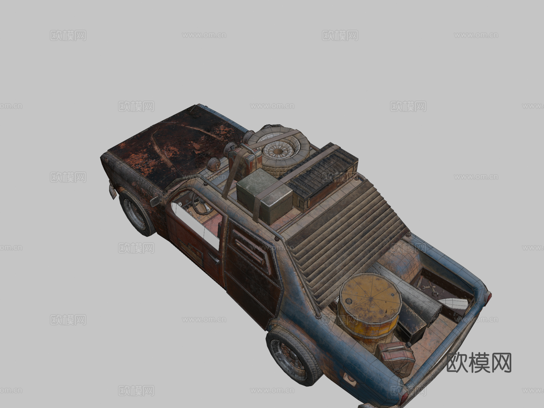 后启示录旧车3d模型下载（渲染图2）