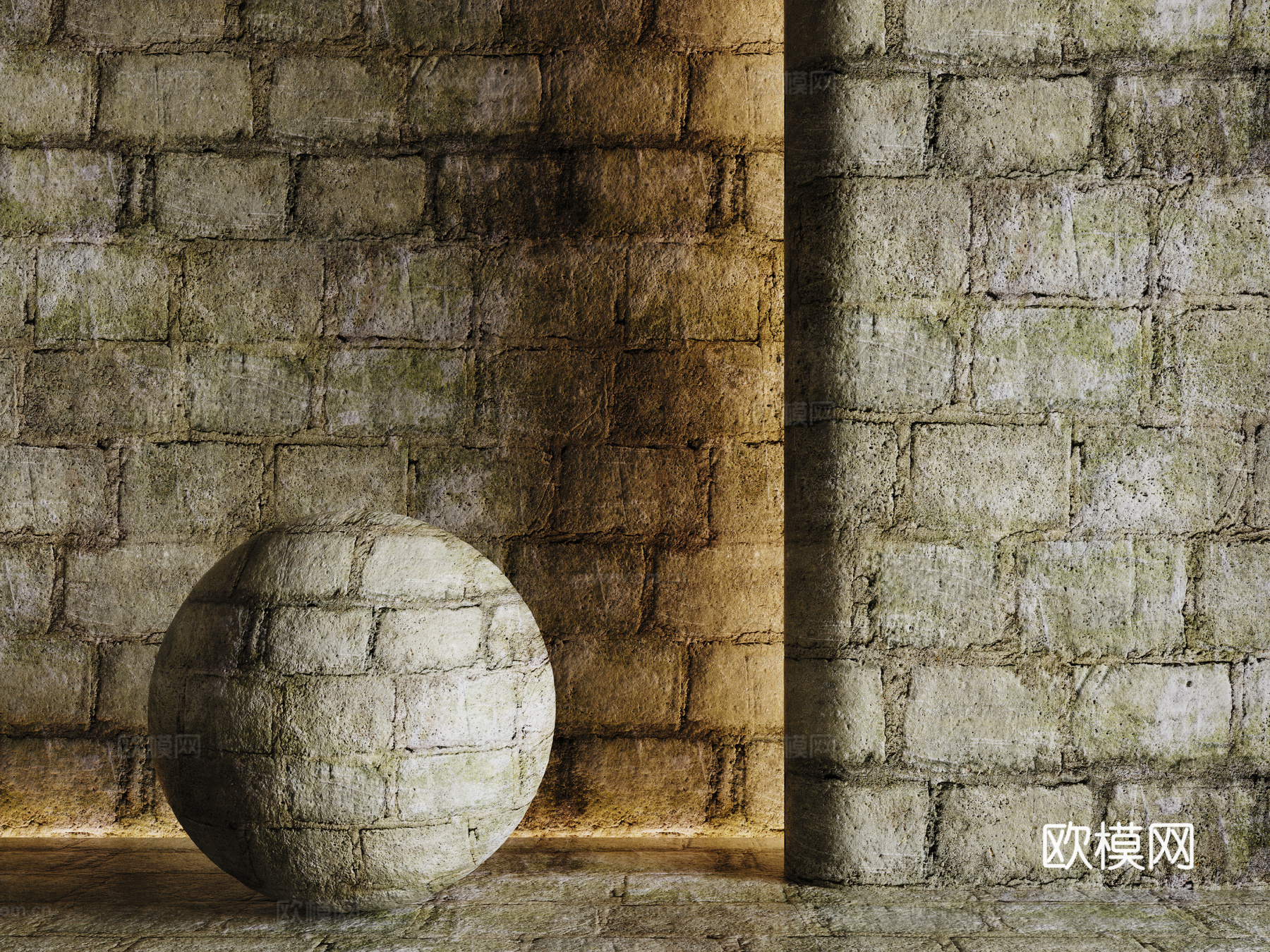 现代砖墙 青石砖墙 脏旧砖墙 仿古砖墙 工业砖墙su模型