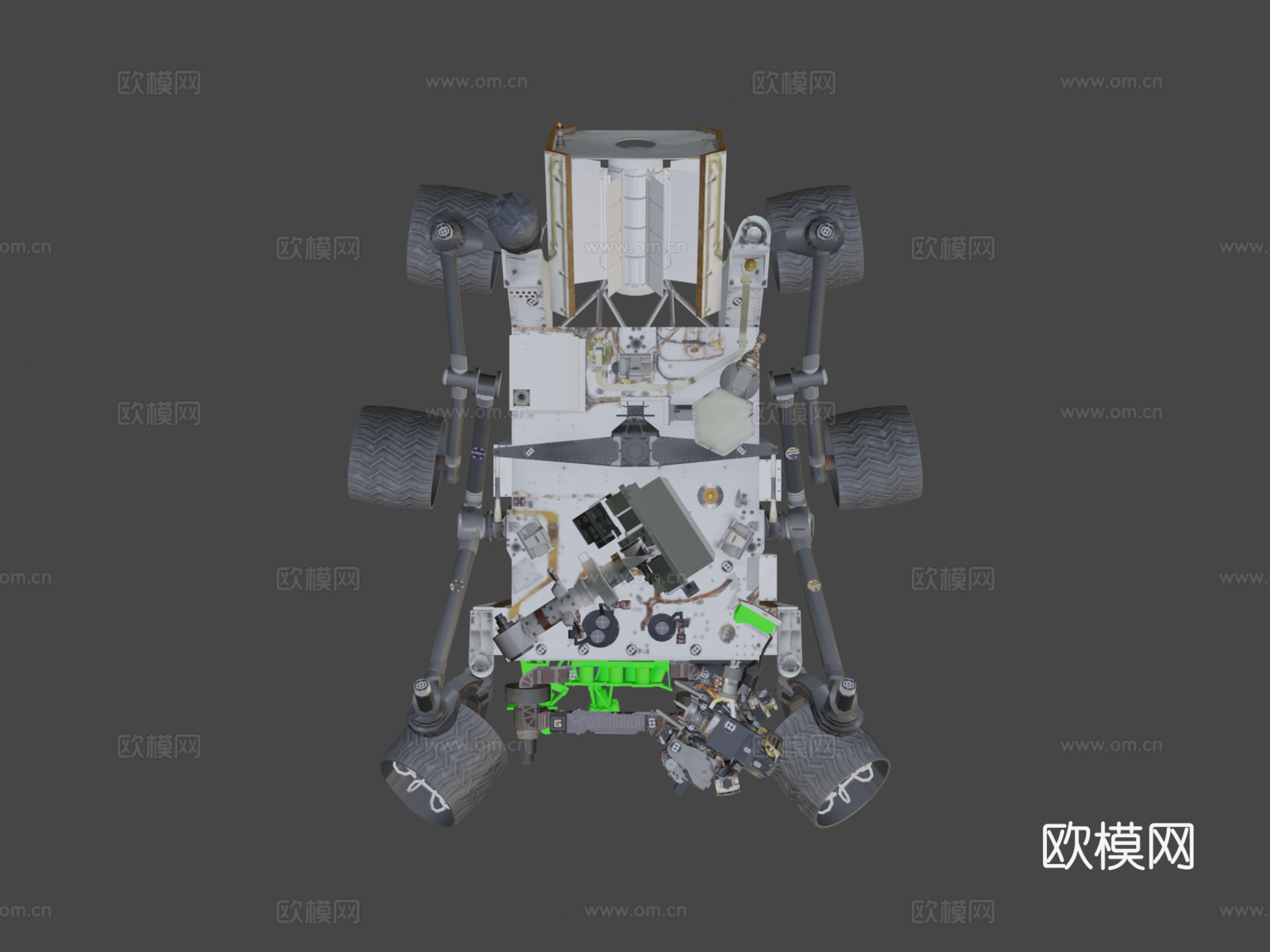 好奇号火星车（清洁版）3d模型下载（渲染图7）