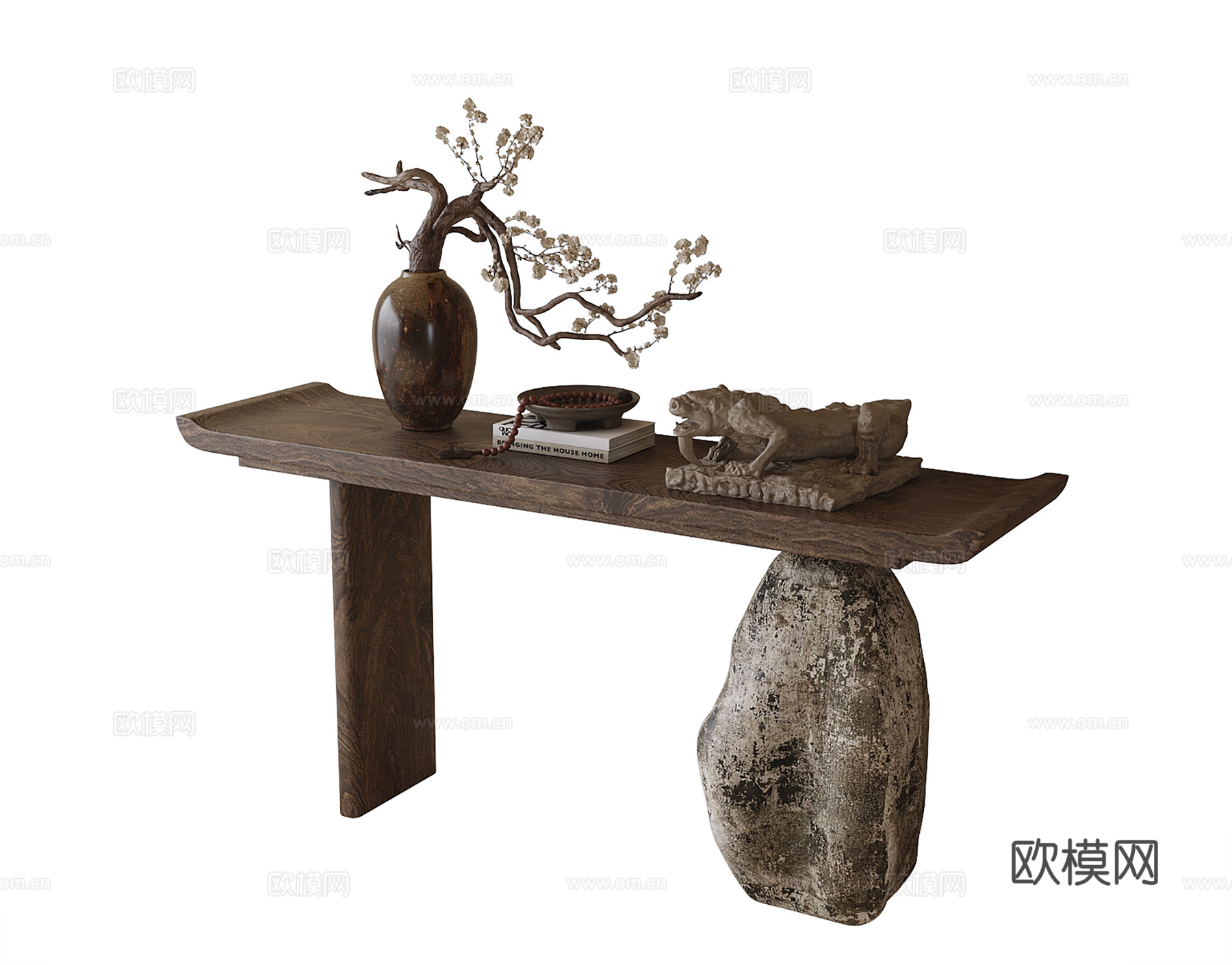 现代端景台su模型