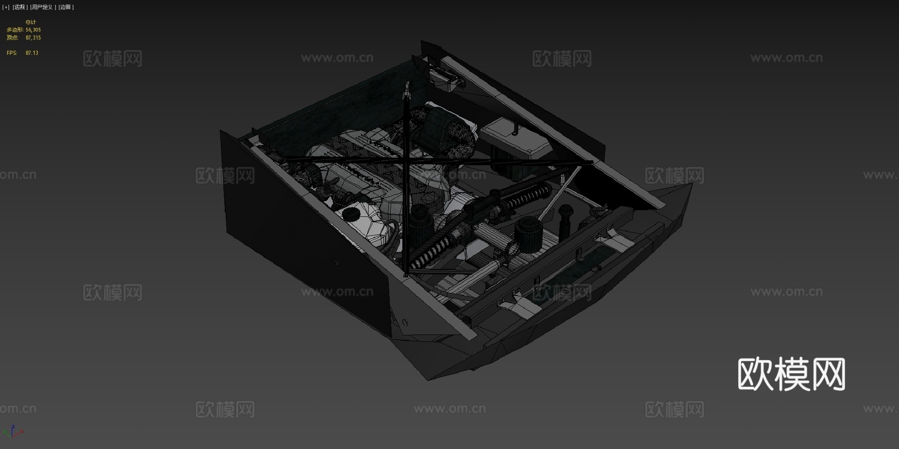 兰博基尼V12 6.5L-19L发动机SDC3d模型下载（渲染图4）