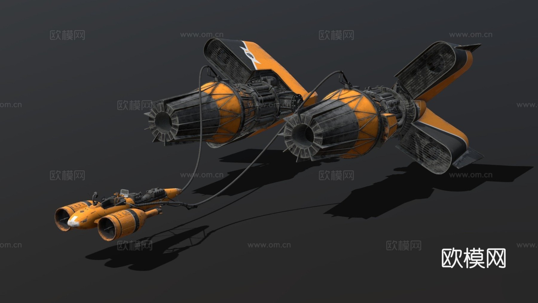 塞布巴飞梭赛车星球大战3d模型下载（渲染图1）