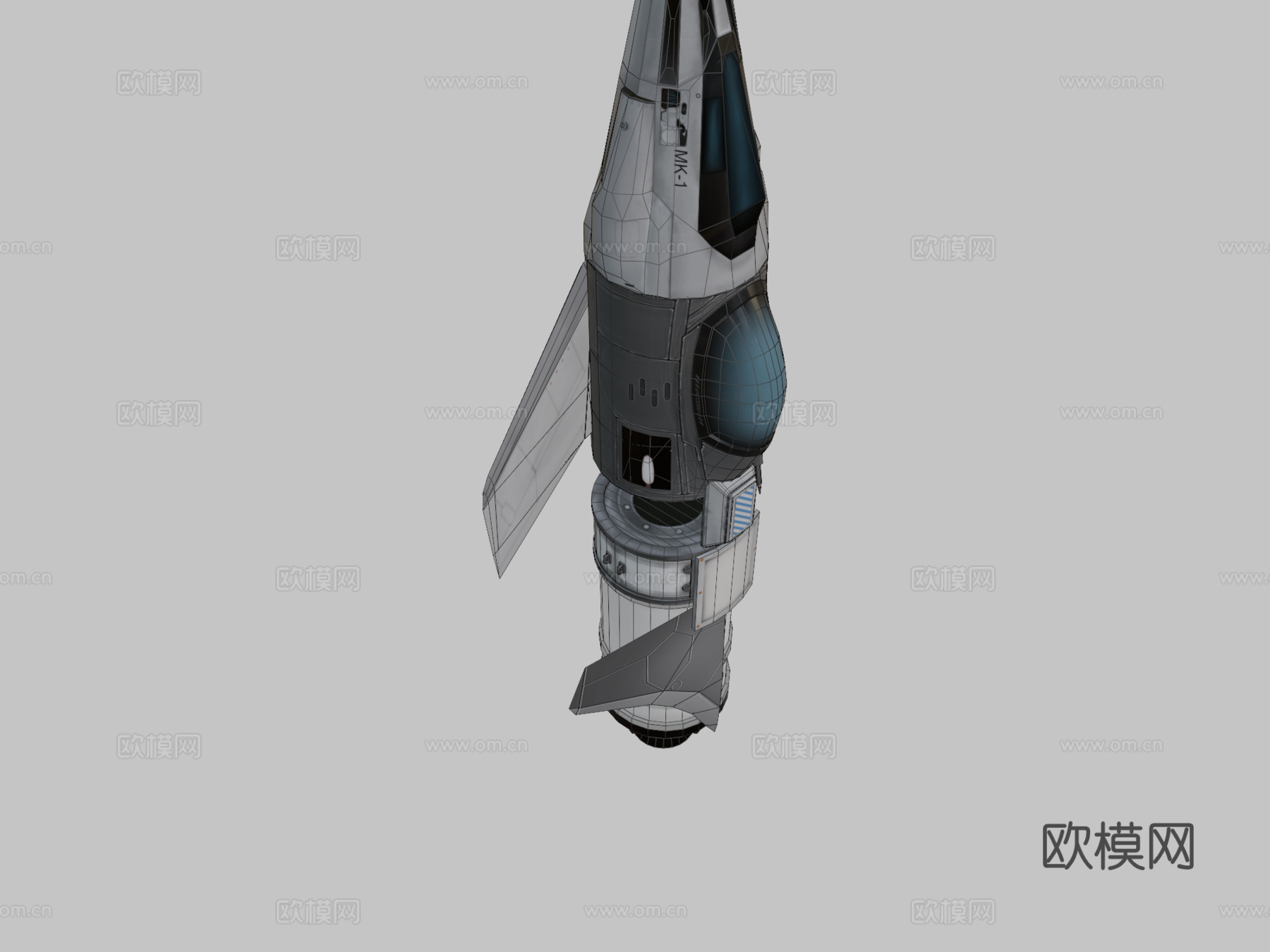 X-1微型穿梭机3d模型下载（渲染图2）