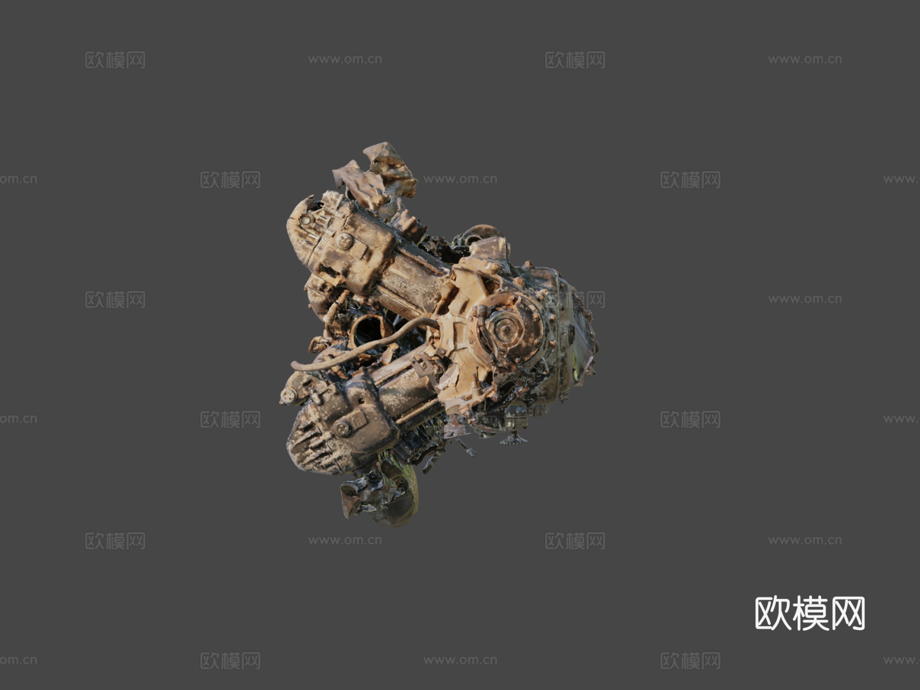 梅林发动机3d模型下载（渲染图5）