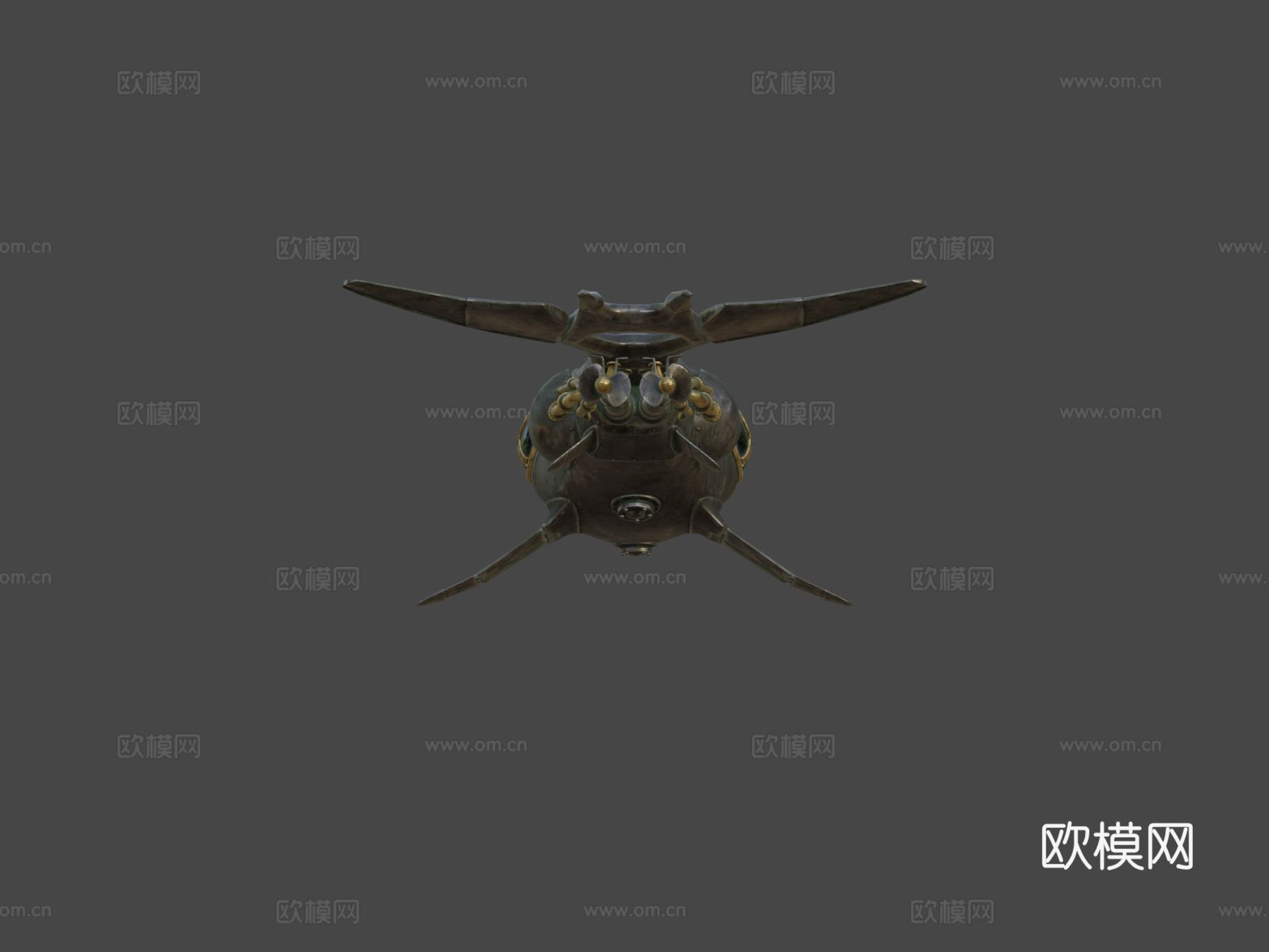 蒸汽朋克潜艇3d模型下载（渲染图5）