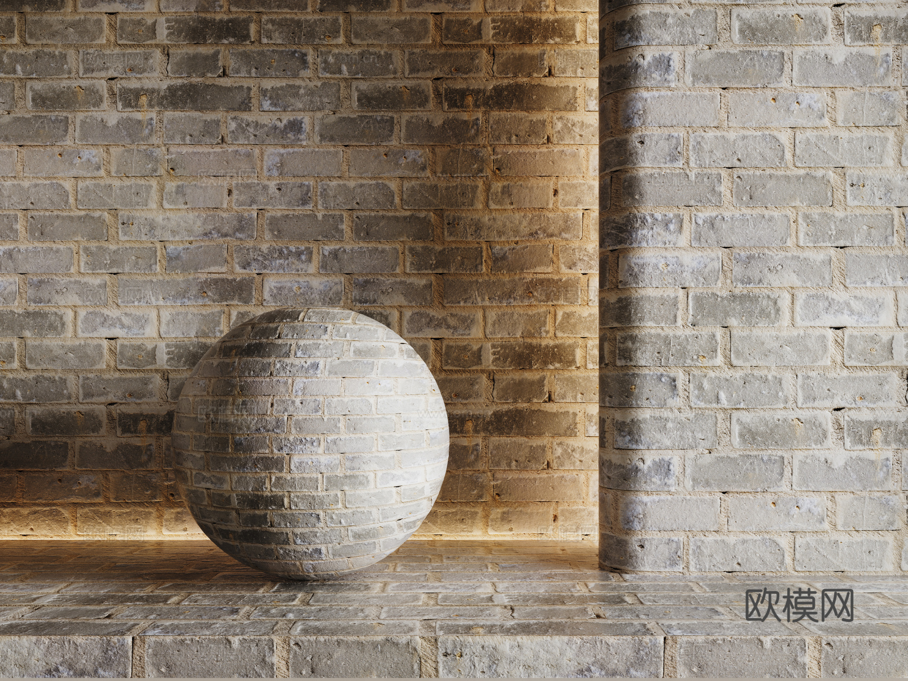 现代砖墙 青石砖墙 脏旧砖墙 仿古砖墙 工业砖墙su模型