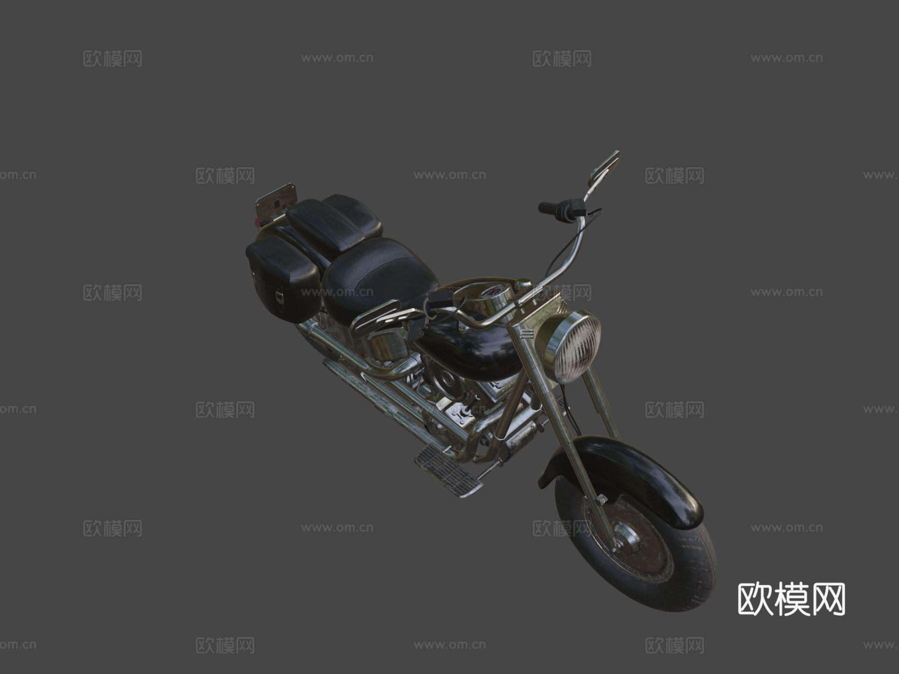 哈雷戴维森1990肥仔3d模型下载（渲染图7）