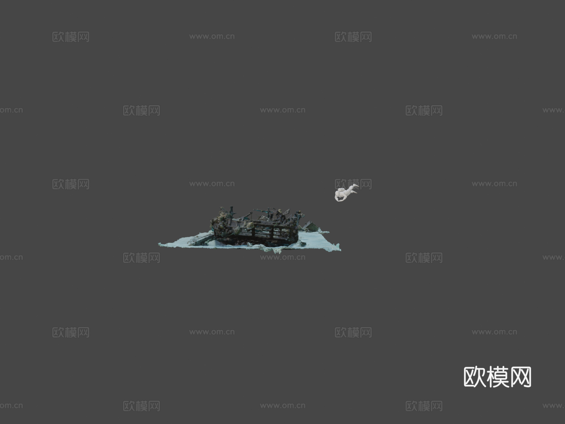 大发登陆艇03（ECU海事研究（J. McKinnon））3d模型下载（渲染图5）