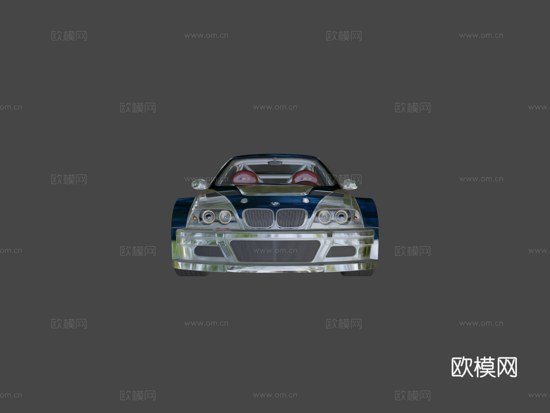 宝马M3 GTR-E46型（极品飞车-最高通缉）3d模型下载（渲染图5）