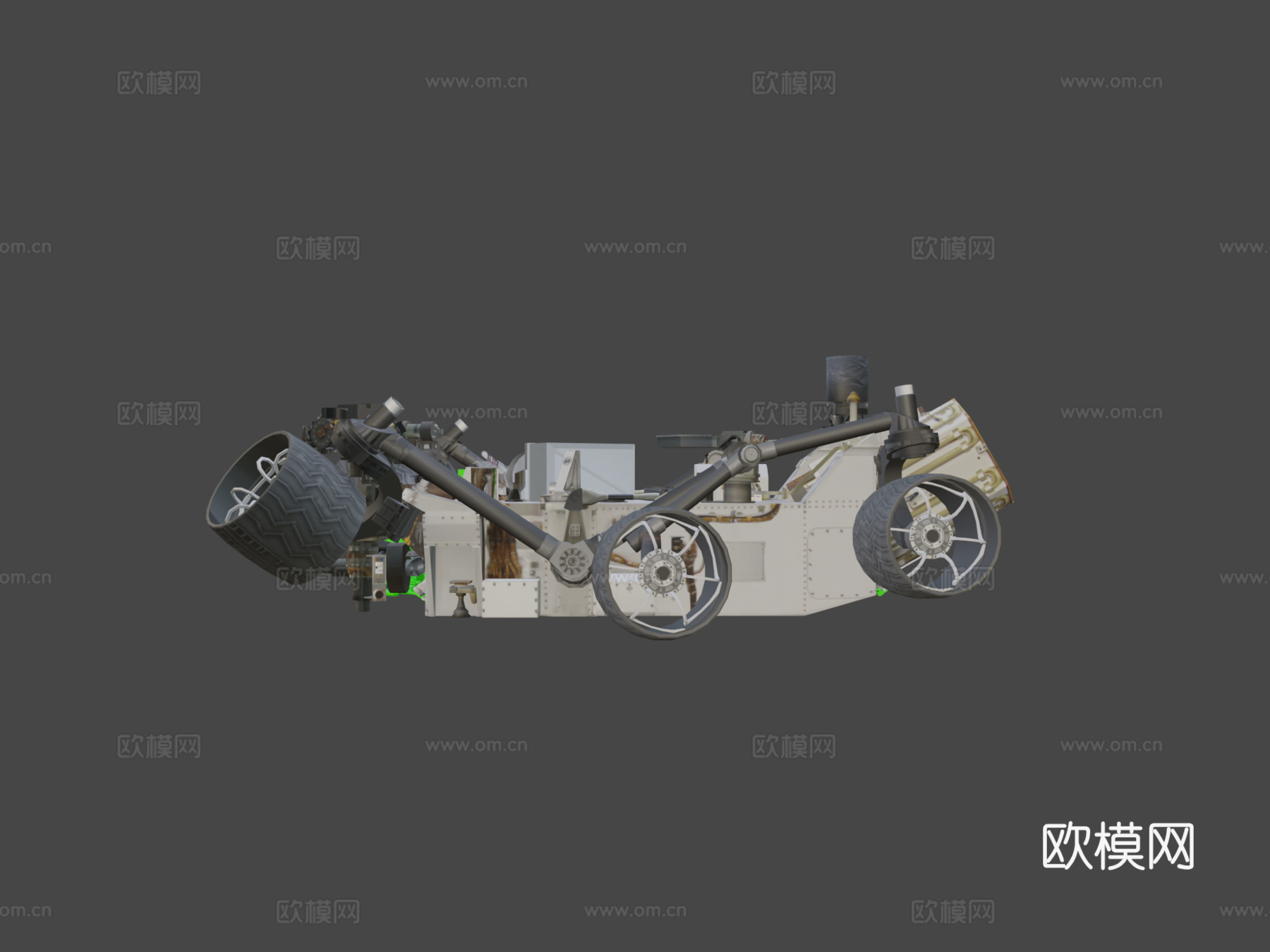 好奇号火星车（清洁版）3d模型下载（渲染图5）
