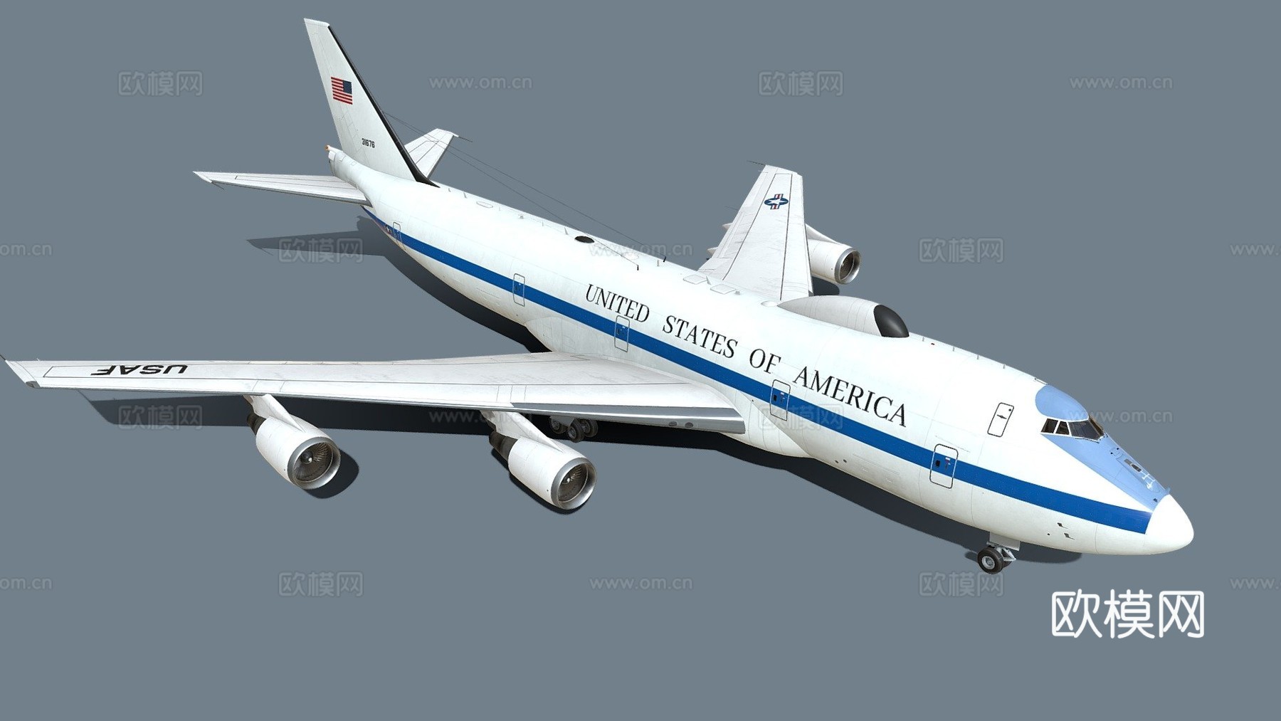 E-4末日飞机3d模型下载（渲染图1）